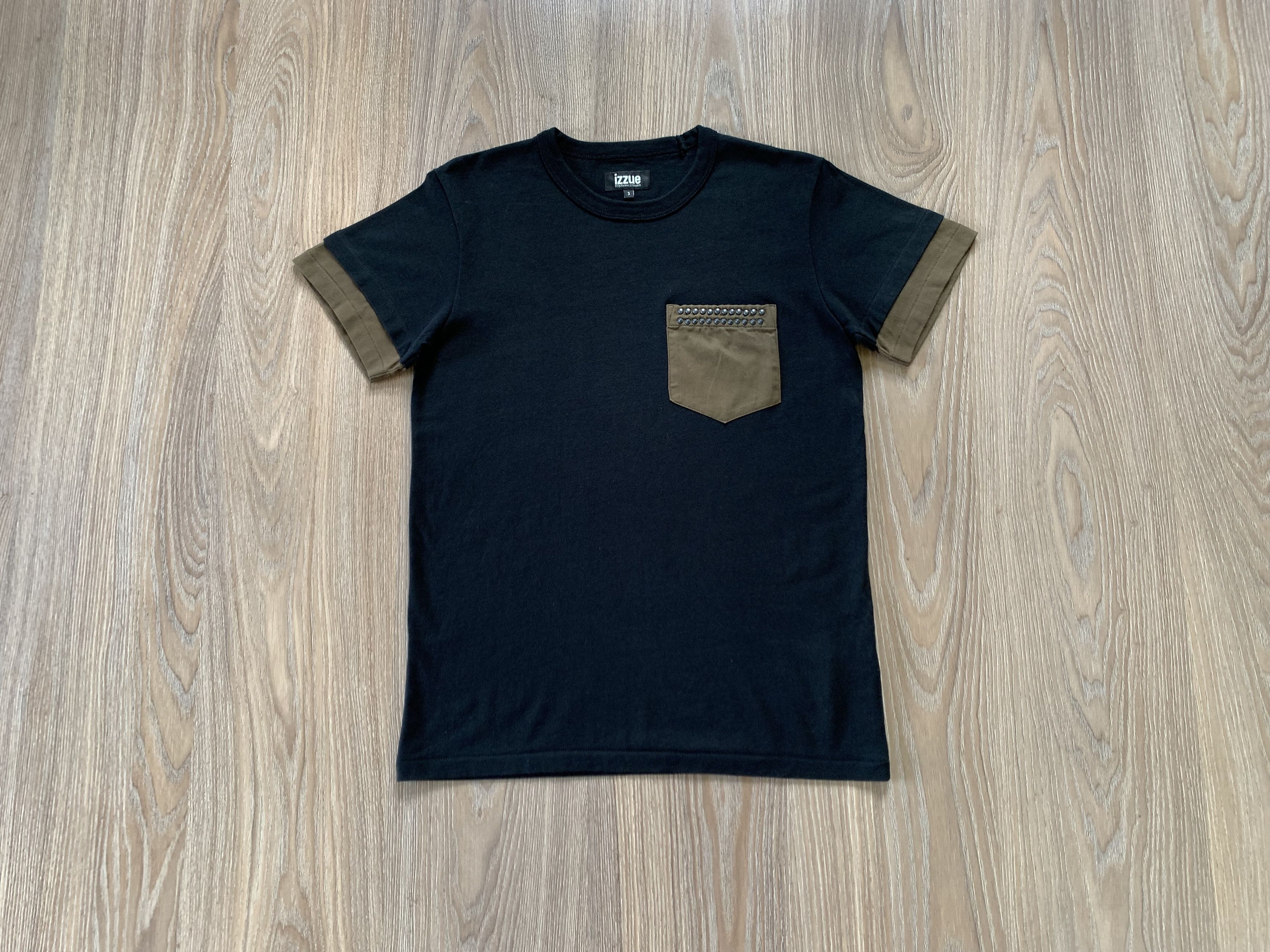 Izzue Rare Black Cotton Pocket Customize T Shirt