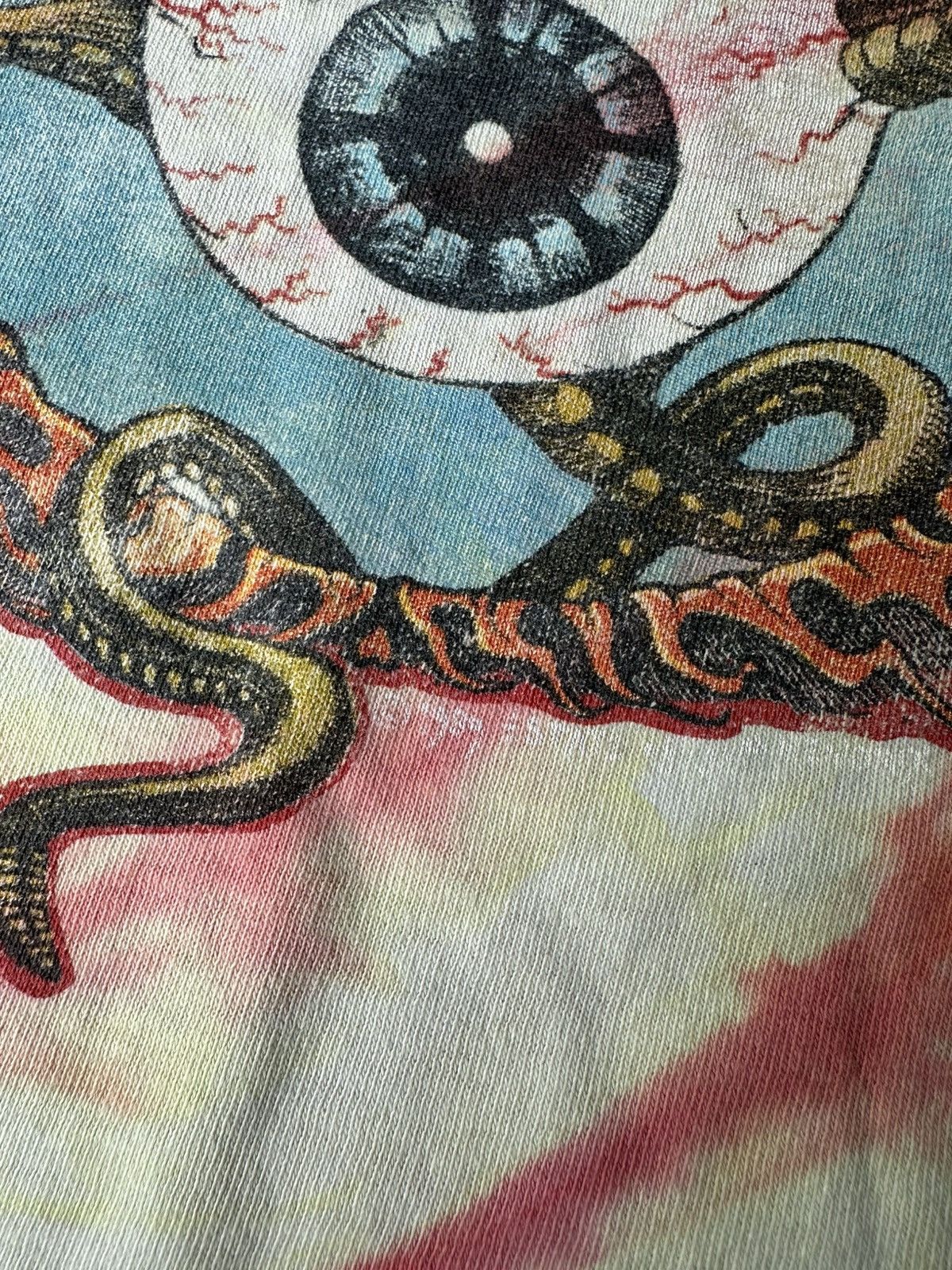 Band Tees × Jimi Hendrix × Vintage Vintage Jimi Hendrix Flying Eyeball 1989s Size US XL / EU 56 / 4 - 3 Thumbnail