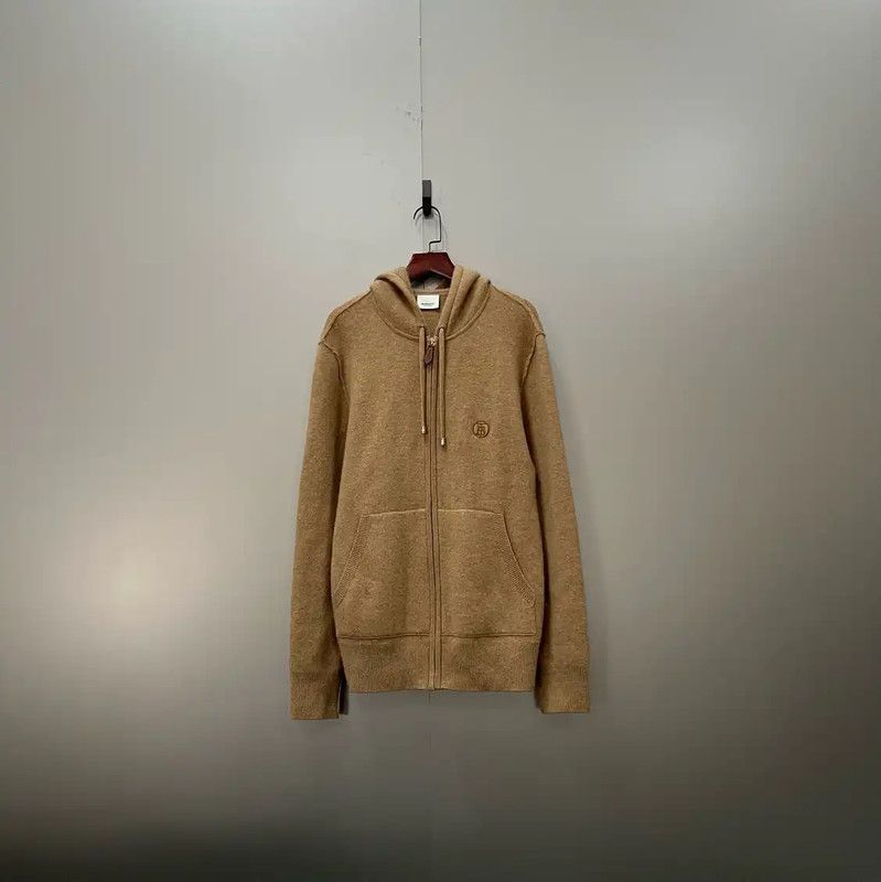 Burberry Burberry Spring Autumn Khaki Wool Hoodie Size M / US 6-8 / IT 42-44 - 1 Thumbnail
