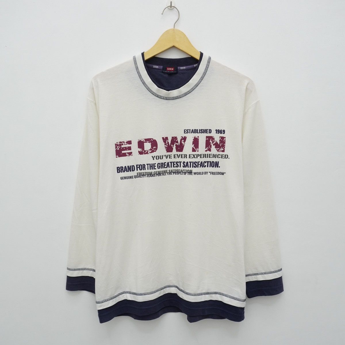 90s Sick Edwin Japan Longsleeve Double Layer Tee