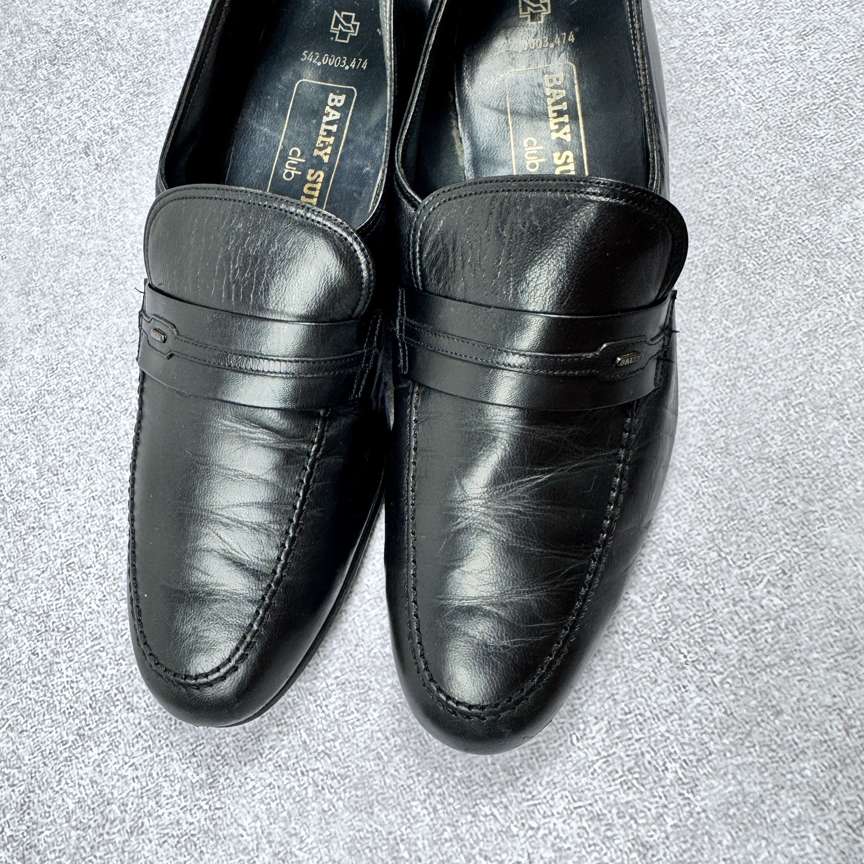 Bally Bally Suisse Club Black Leather Loafers 542161 Size 7/27 cm Size US 8.5 / EU 41-42 - 7 Thumbnail