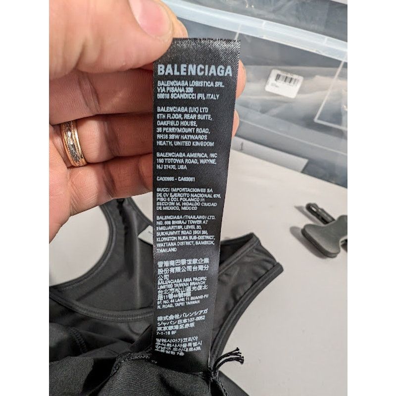 Balenciaga o1rshd1 Athletic Tank Top in Black Size L / US 10 / IT 46 - 14 Thumbnail