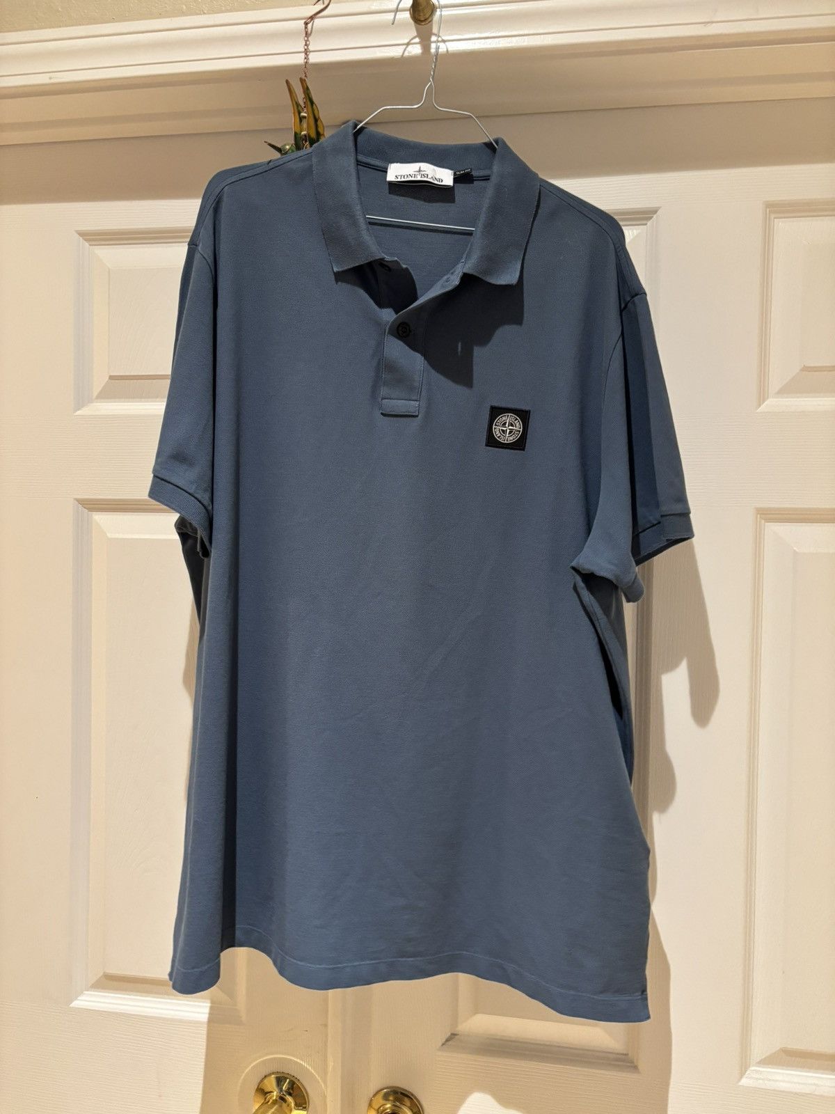 Stone Island Stone Island Avio blue compass patch polo 3XL Size US XXL / EU 58 / 5 - 1 Thumbnail