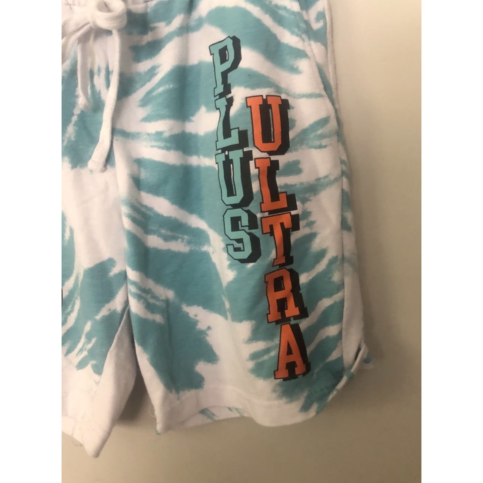 Logo 7 Funimation Sweat Shirt Mens Sz S Tie Dye Blue Logo Anime Hero My Hero Academia Shortos Size US 29 - 3 Thumbnail