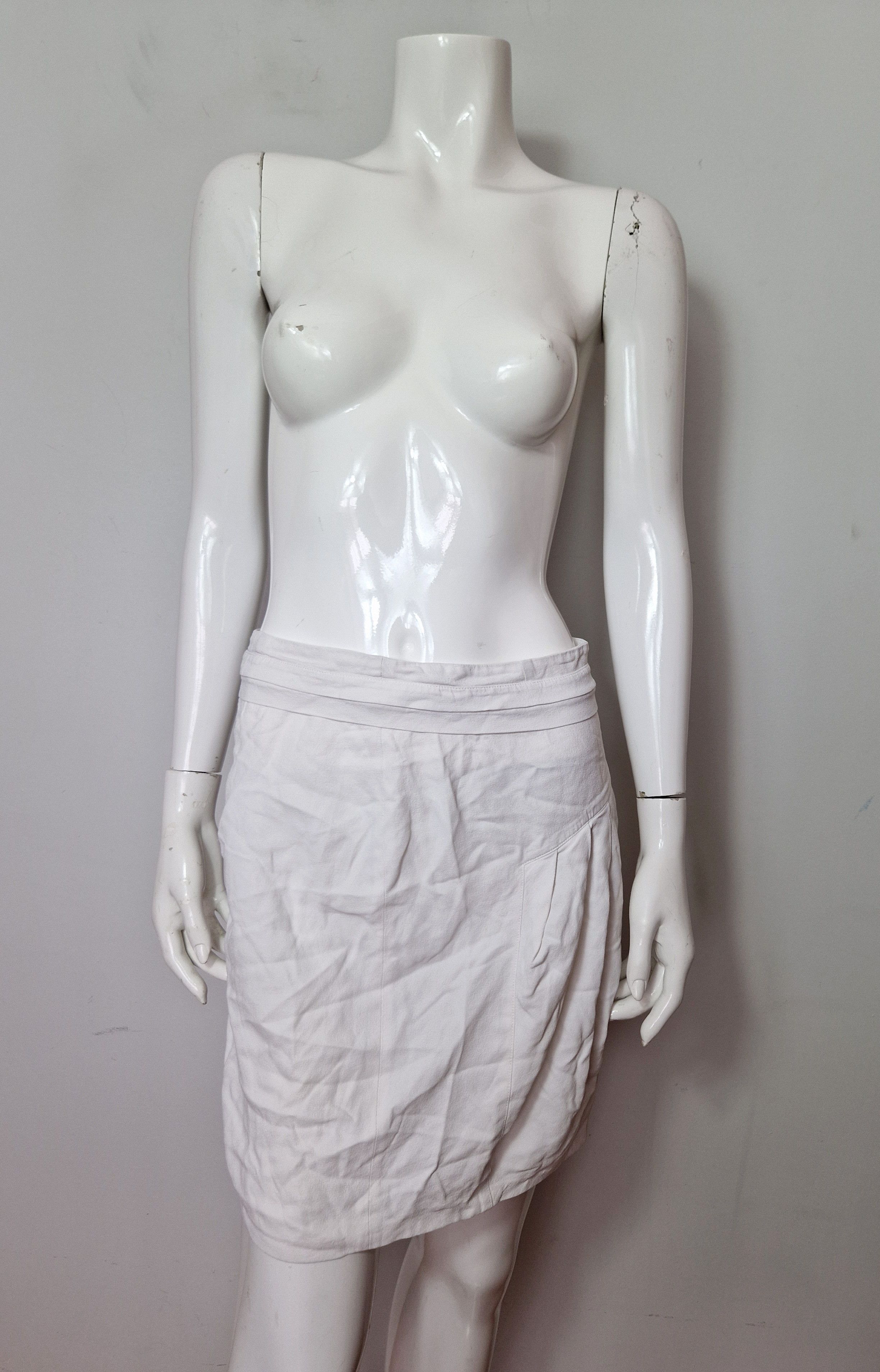 Dior Dior 100% silk white mini skirt Size 26" / US 2 / IT 38 - 1 Thumbnail