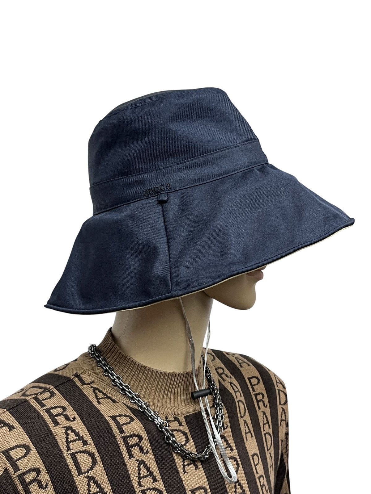 Issey Miyake ZUCCA by Issey Miyake Reversible Wide Brim Bucket Hat Size ONE SIZE - 3 Thumbnail