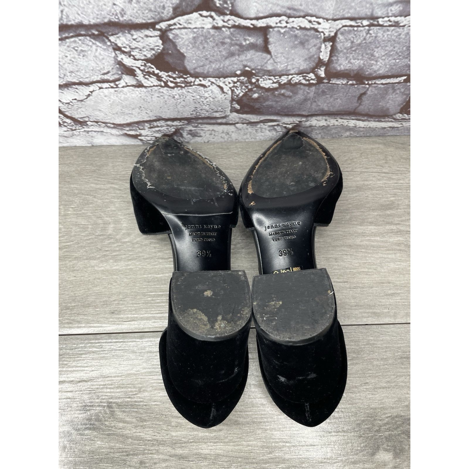 Other JENNI KAYNE Black Velvet D’ Orsay Block Heel Pointed Shoes W Size US 9 / IT 39 - 16 Thumbnail