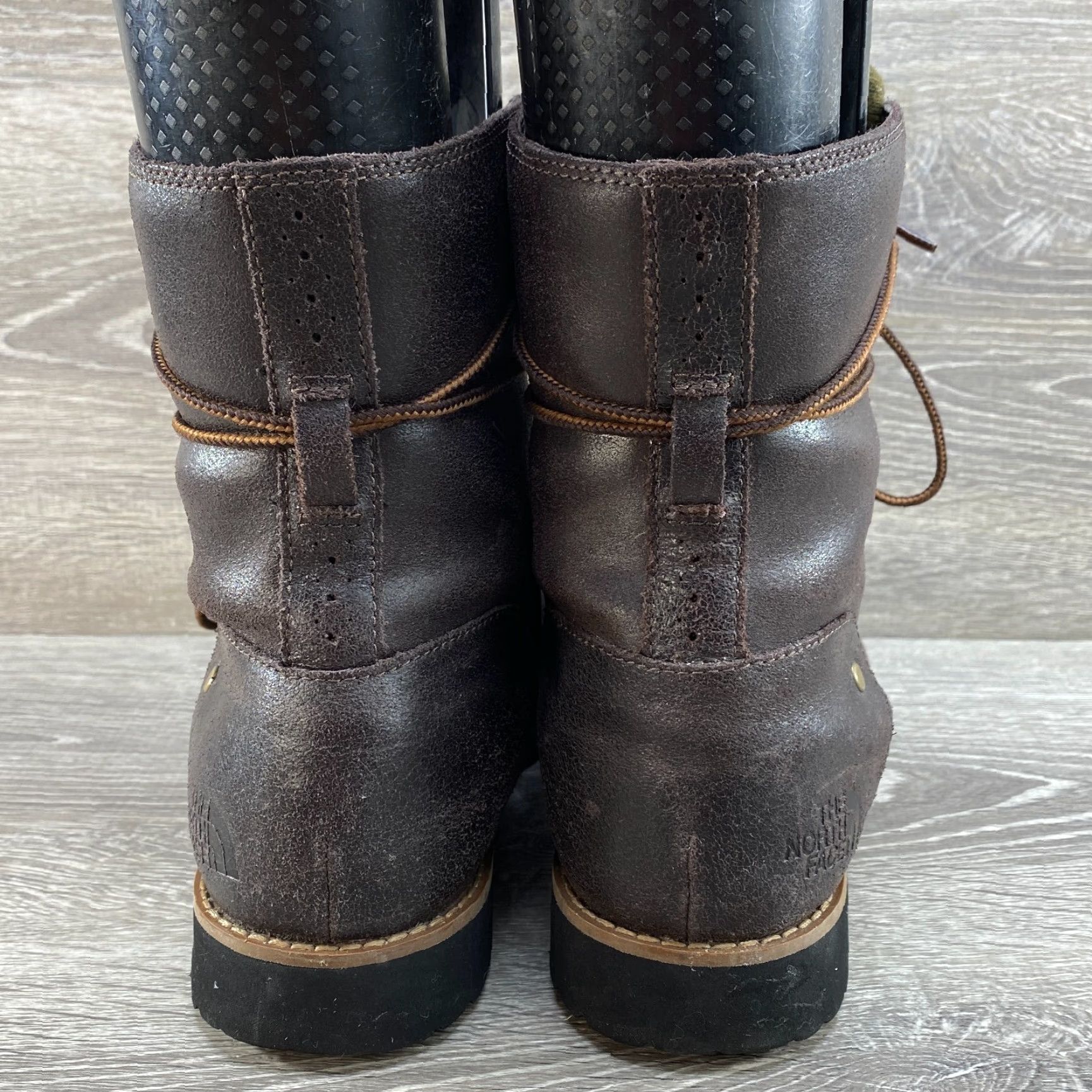 The North Face VINTAGE The North Face Womens Ankle Brown Leather Lace Up Ice Pick Sole Boots Size 9 Size US 7 / IT 37 - 5 Thumbnail