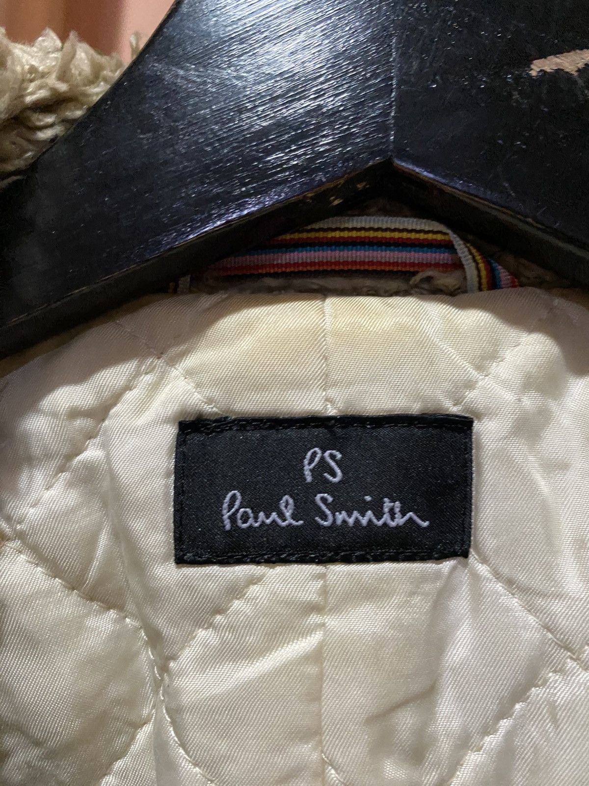 Paul Smith Paul Smith Beige Corduroy Sherpa Collar Double-Breasted Coat Size US M / EU 48-50 / 2 - 6 Thumbnail
