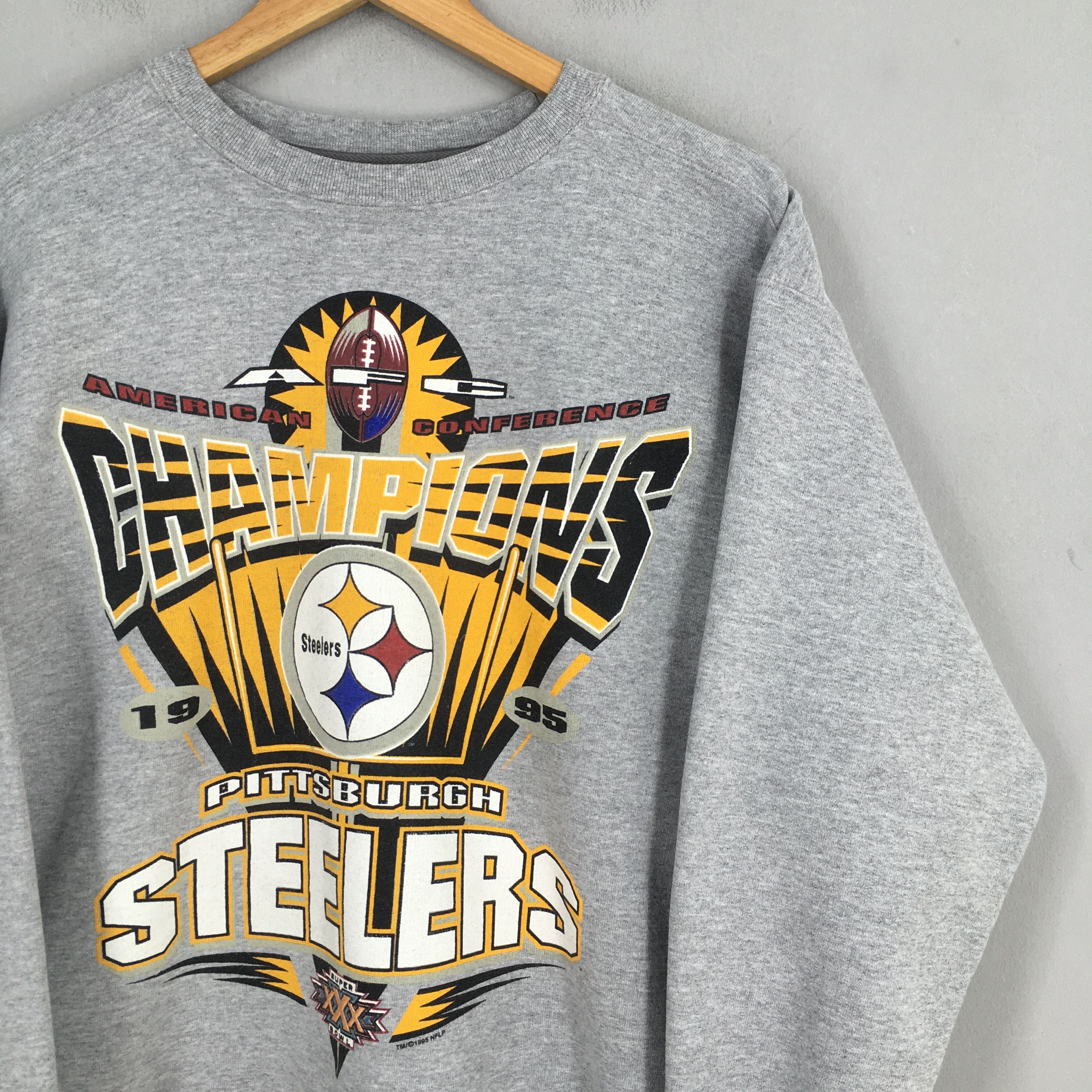 NFL × Vintage Vintage Pittsburgh Steelers NFL Rugby Sweater Medium Size US M / EU 48-50 / 2 - 2 Thumbnail