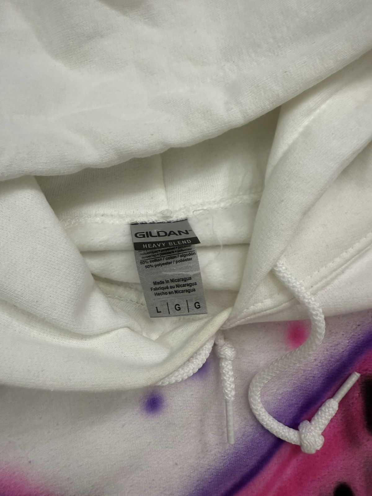 Gildan Airbrush Name “ANNIE” Hoodie Men’s Size Large White Size US L / EU 52-54 / 3 - 4 Thumbnail