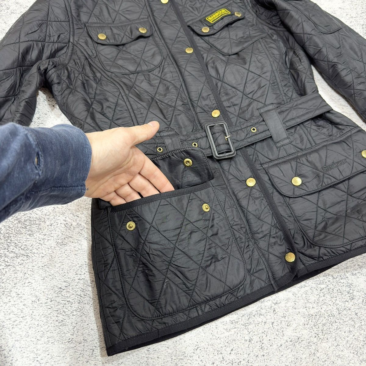 Barbour × Designer Barbour International Quilted Jacket M size 38 US8 Size M / US 6-8 / IT 42-44 - 4 Thumbnail