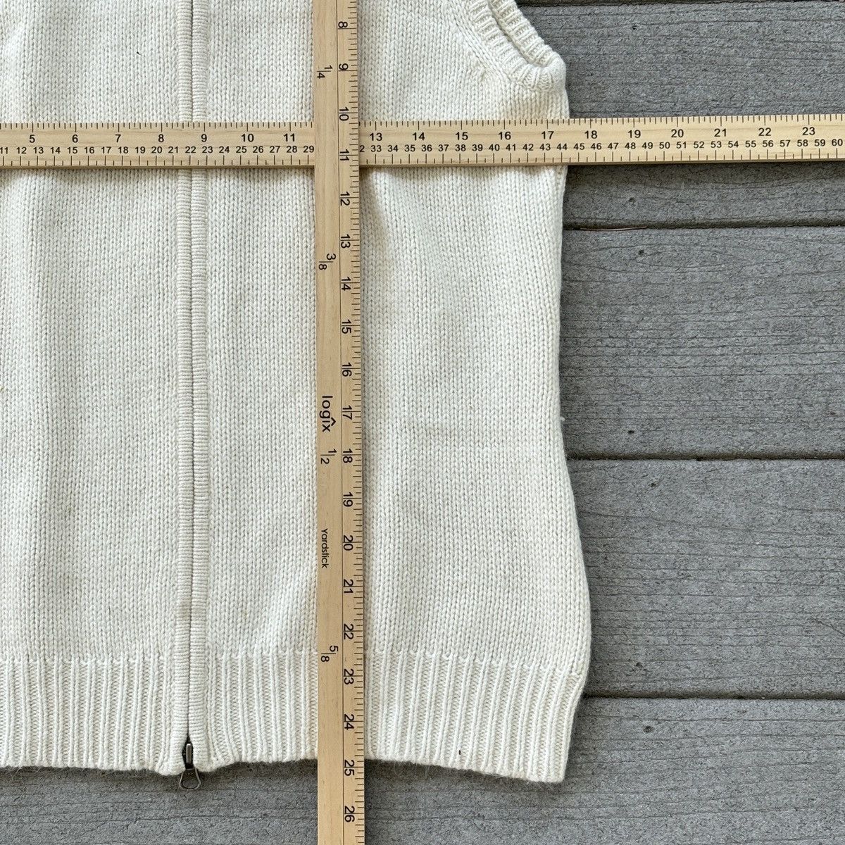 Eddie Bauer Eddie Bauer Knit Zip Vest Faux Fur Collar Womens M Cream Size M / US 6-8 / IT 42-44 - 7 Thumbnail