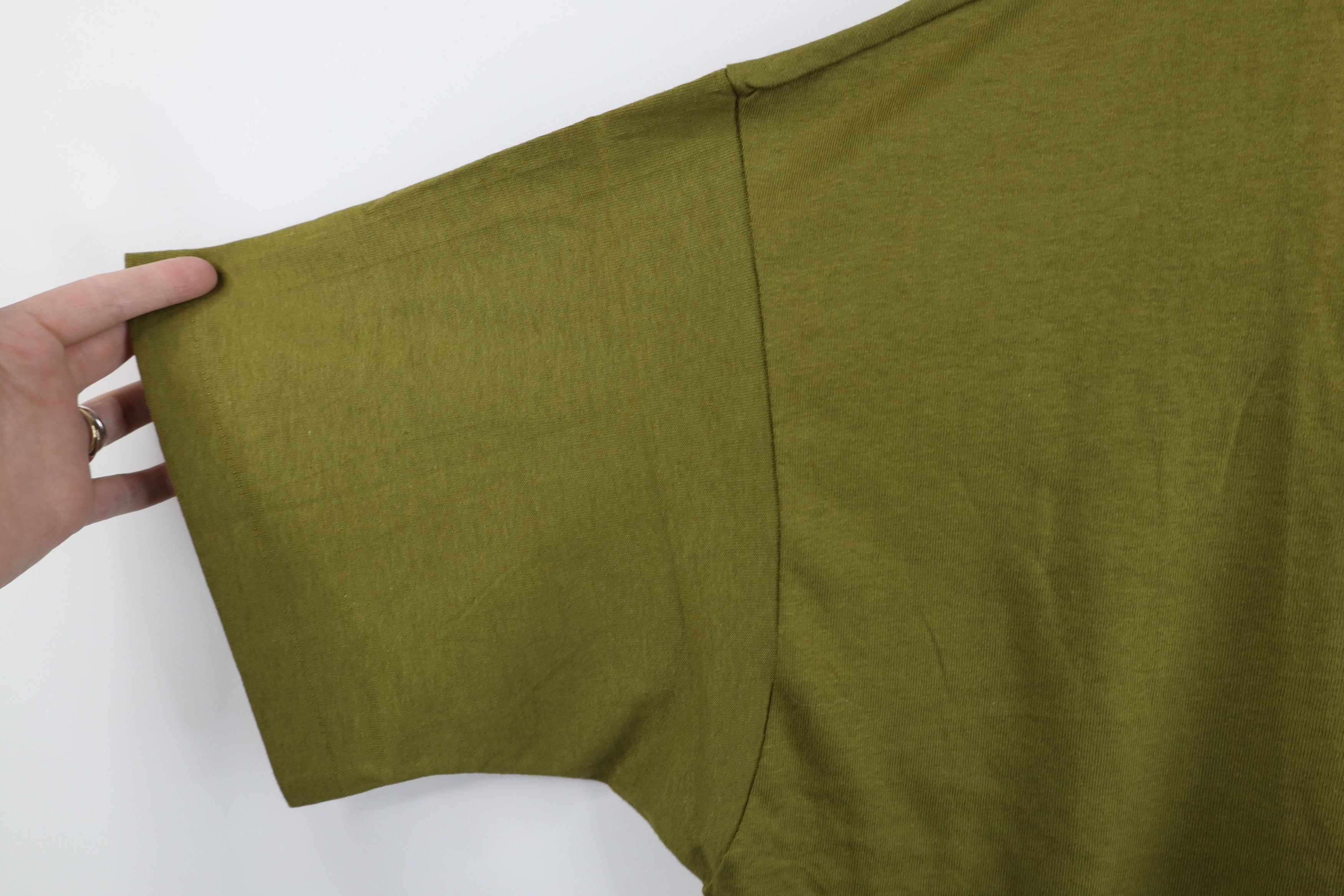 Vintage Vintage 90s Streetwear Blank Short Sleeve T-Shirt Green USA Size US XXL / EU 58 / 5 - 6 Thumbnail