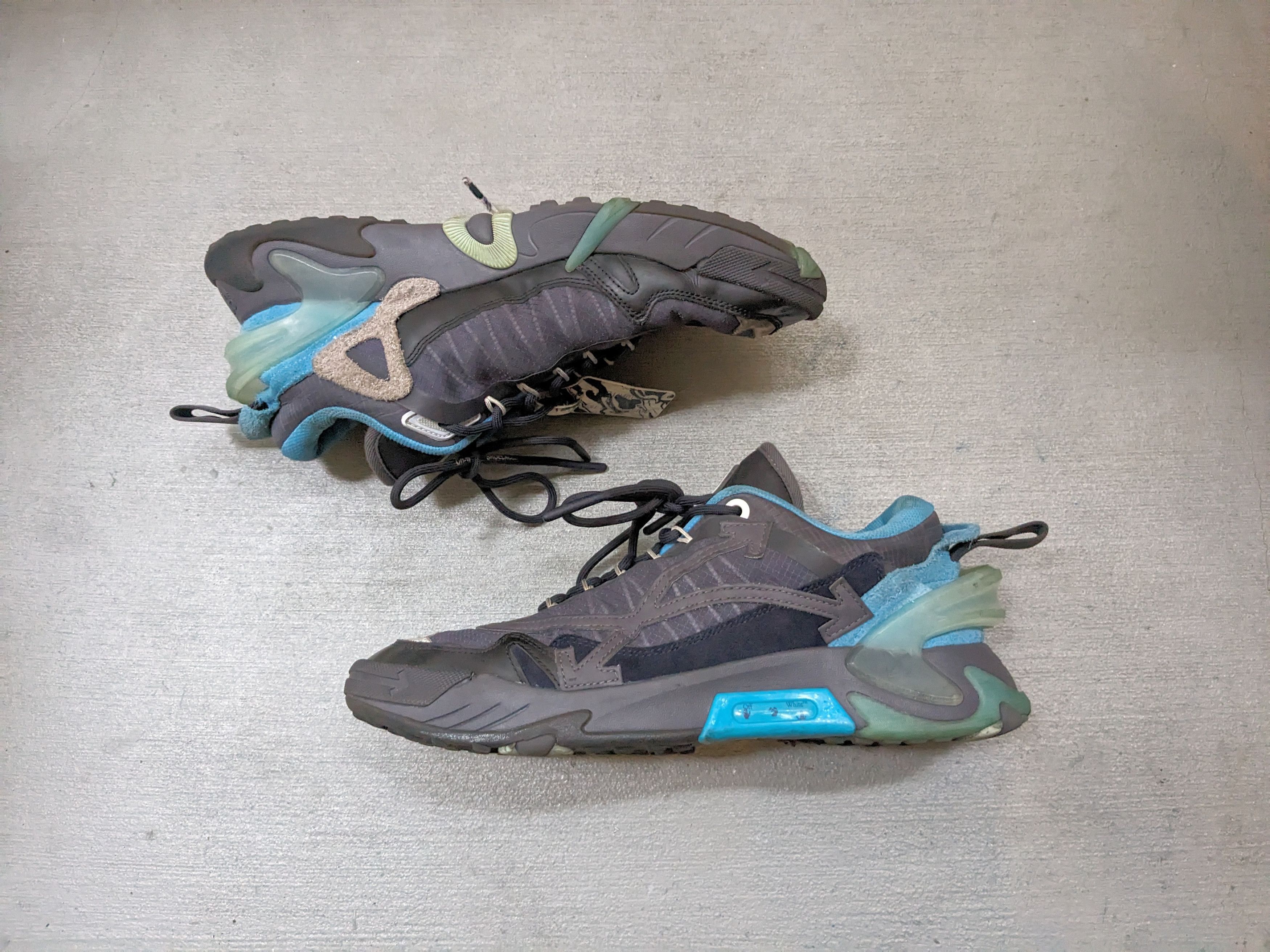 Off-White Off-White Odsy-2000 Sneakers Gray Blue Size 12 45 Size US 12 / EU 45 - 2 Thumbnail