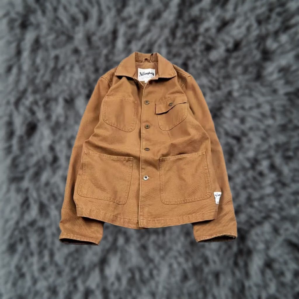 Vintage The Stronghold Style Work Jacket XS Brown Canvas Pocket Jacket Men Regular Cotton Workwear 90s Vintage? Size US XS / EU 42 / 0 - 1 Thumbnail
