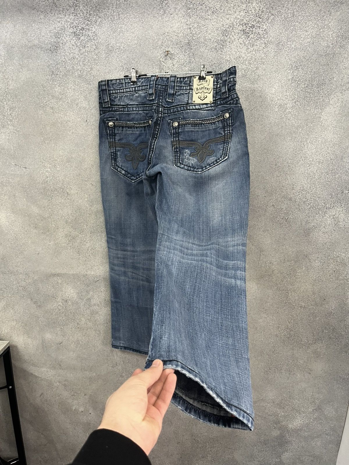 Rock Revival ROCK REVIVAL Hadriel Straight Blue Distressed Jeans Size US 34 / EU 50 - 9 Thumbnail