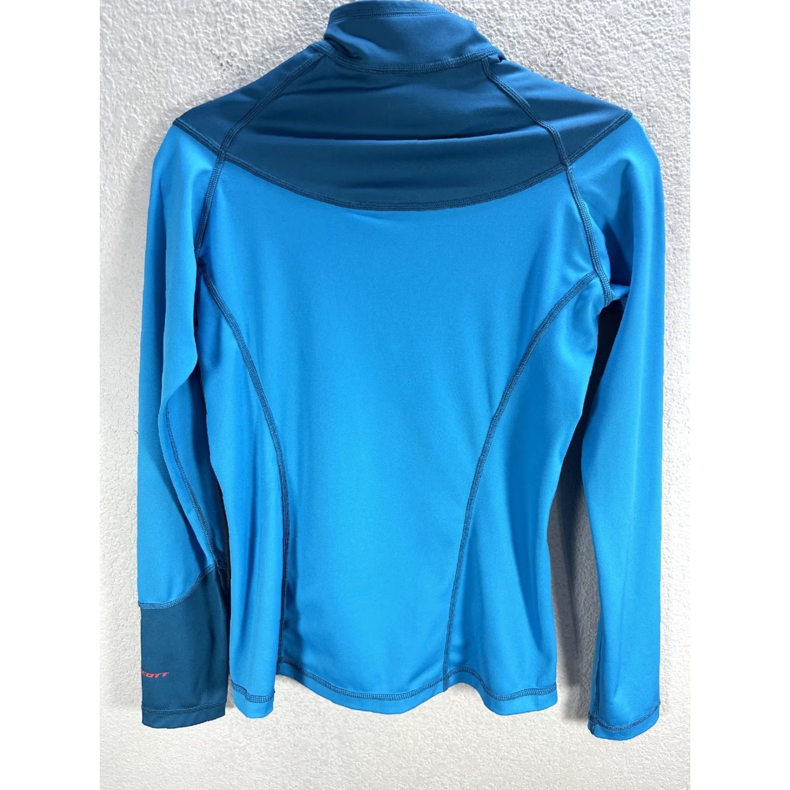 Vintage Women SCOTT Blue Pullover Jersey Athletic Training Sports Stretch 1/2 Zip Sz 4-6 Size S / US 4 / IT 40 - 6 Thumbnail