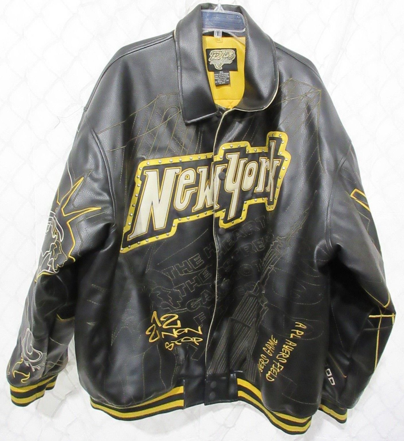 Other RAW BLUE King Of Five Borough Leather Jacket New York 3XL Size US XXL / EU 58 / 5 - 3 Thumbnail