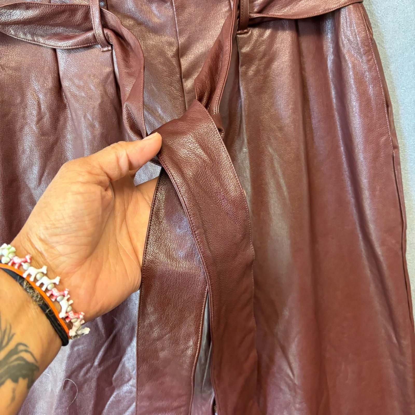 Commando Commando Pleather Pants New Wide Waist Womens Medium Office Size 30" / US 8 / IT 44 - 5 Thumbnail