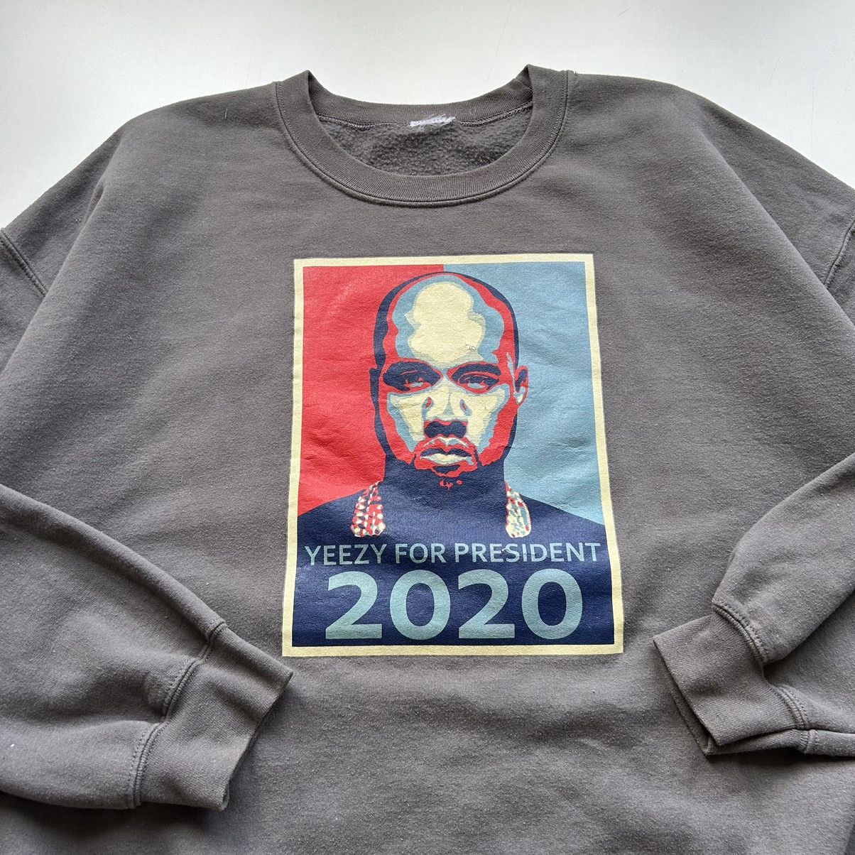 Vintage 2020 Yeezy For President Kanye West Graphic Crewneck 2XL Size US XXL / EU 58 / 5 - 2 Thumbnail