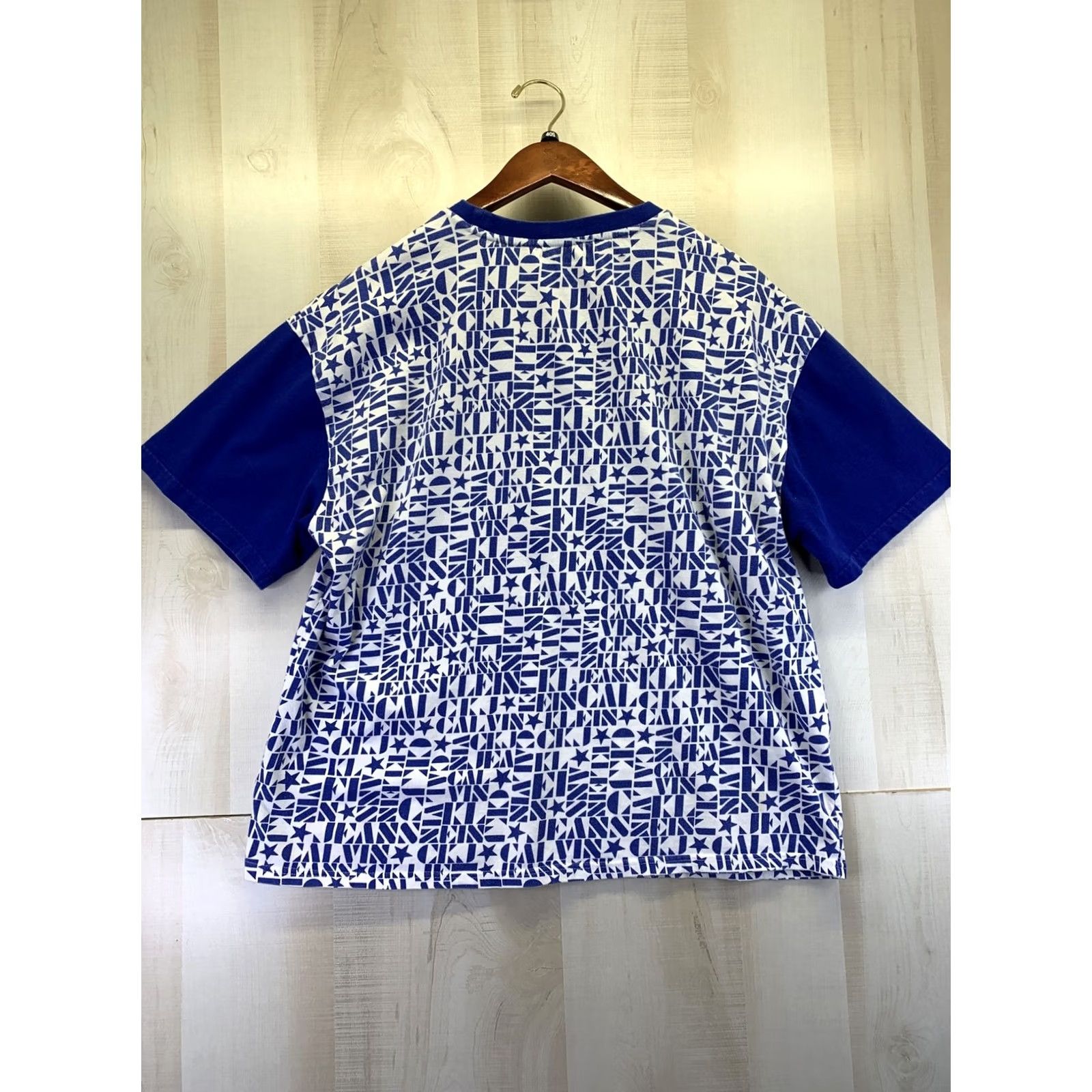Calvin Klein Calvin Klein Mens Shirt-5964 Blue/White Logo Short Sleeve T-Shirt L-Blue/White Logo Print Shirt Mens Size L Size US L / EU 52-54 / 3 - 5 Thumbnail