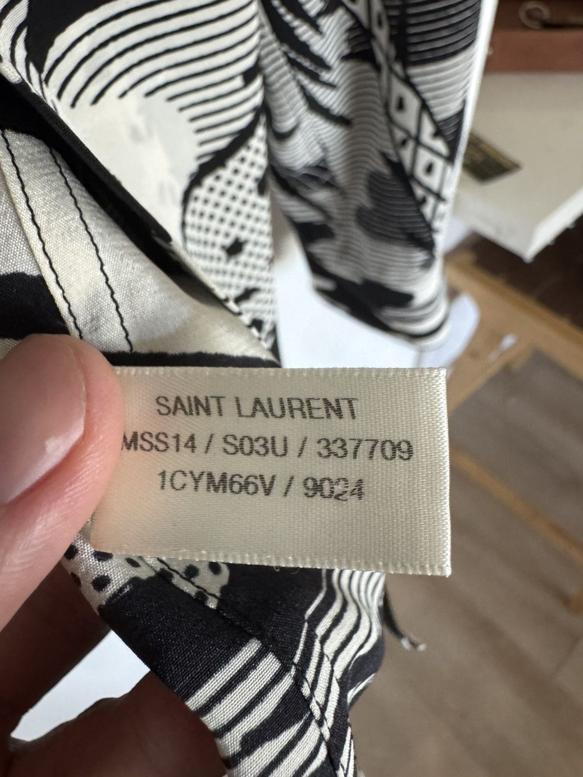 Saint Laurent Paris SS16 Sample Surf Sound Skull Colada Shirt Size US M / EU 48-50 / 2 - 7 Thumbnail