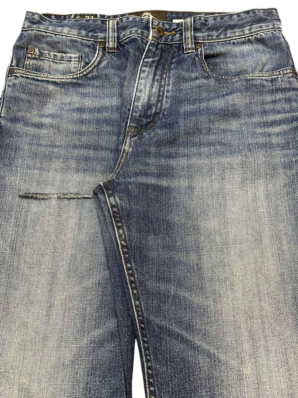 Timberland Vintage Timberland Blue Faded Wash Distress Loose Jeans Size US 32 / EU 48 - 4 Thumbnail