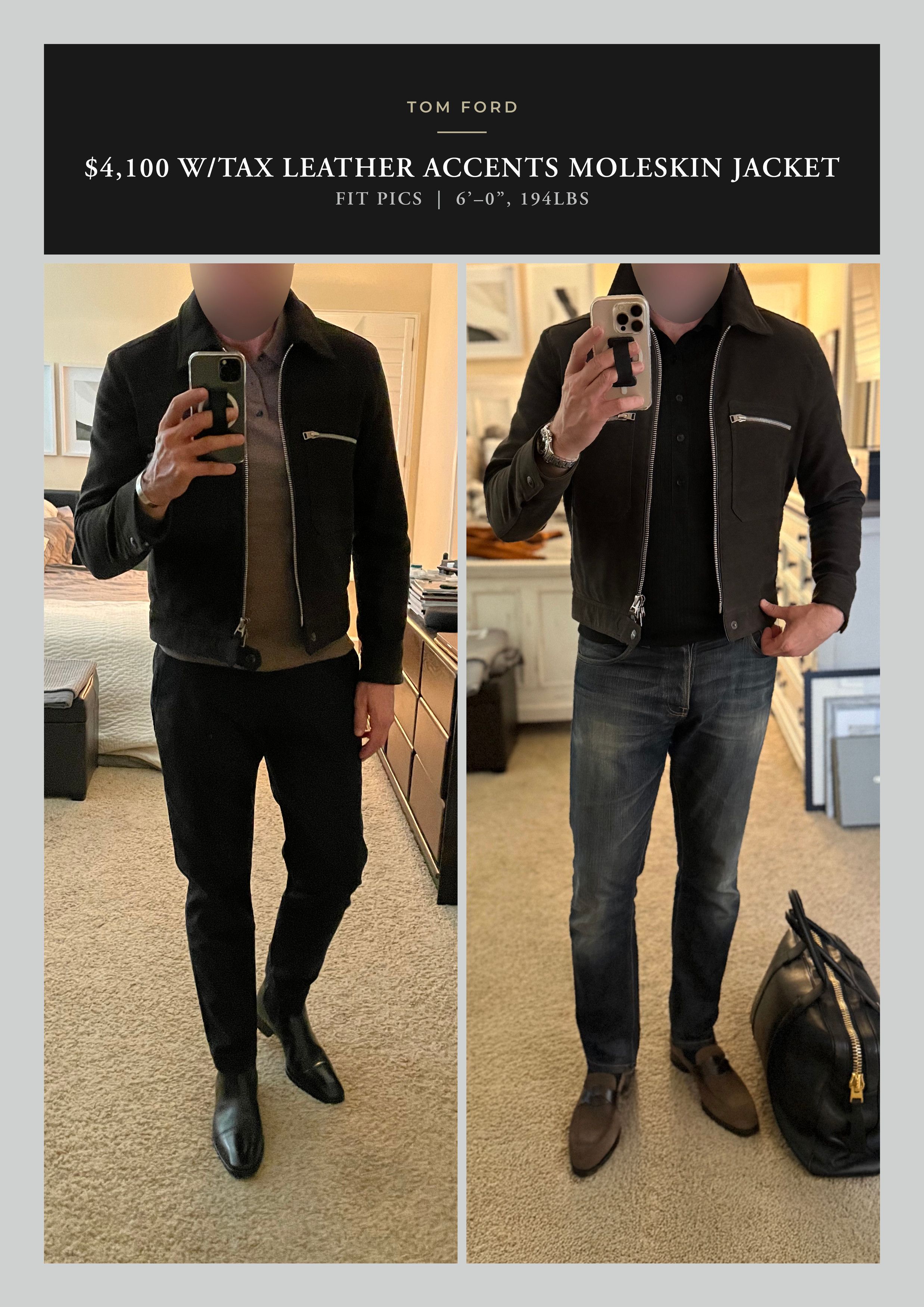 Tom Ford Best Dressed Very Rare $4,100 w/tax Moleskin Leather Jacket Size US M / EU 48-50 / 2 - 5 Thumbnail