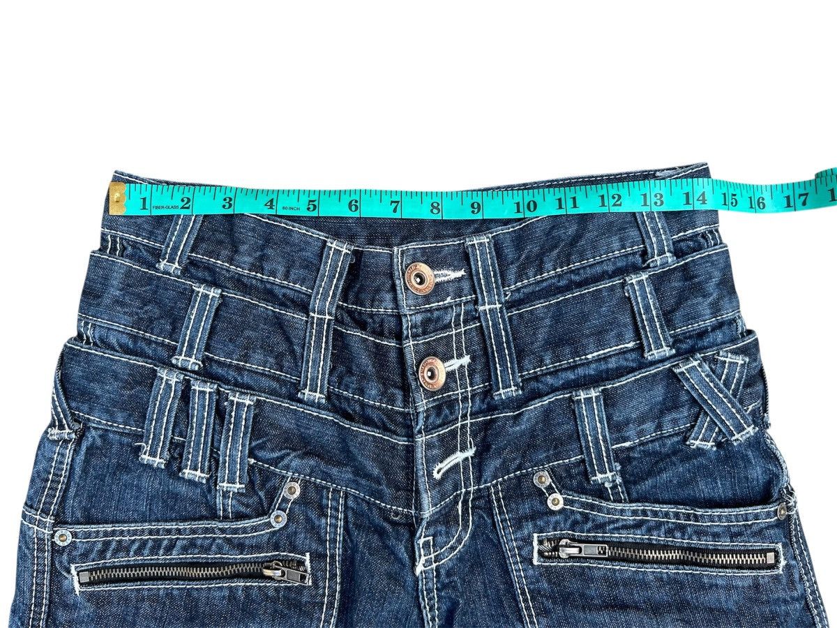 Japanese Brand 🔥VERY RARE🔥BACK RUSH Punk Triple Waist Denim Size US 28 / EU 44 - 14 Thumbnail