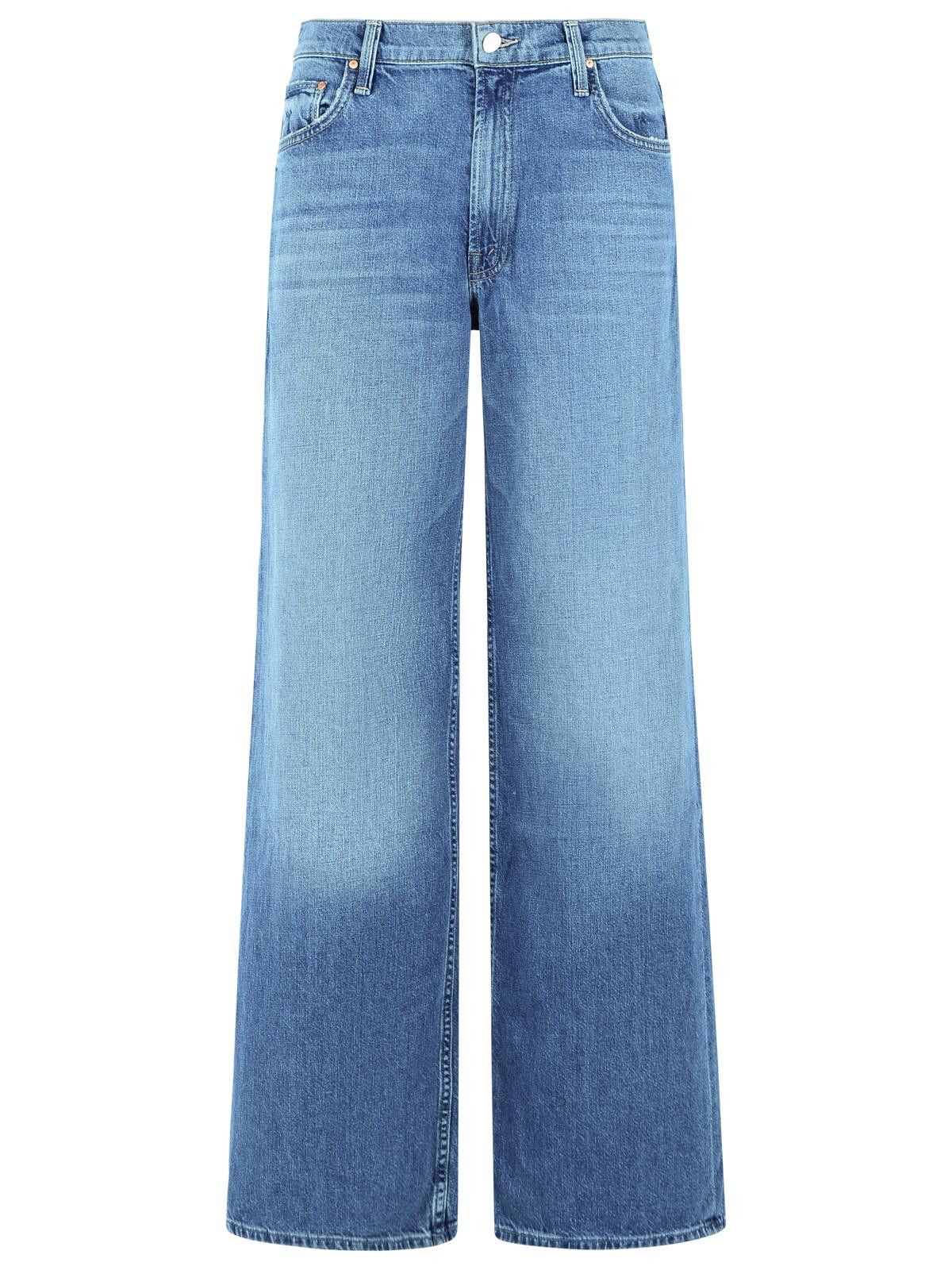 MOTHER 'The Rerun' Blue Cotton Blend Jeans