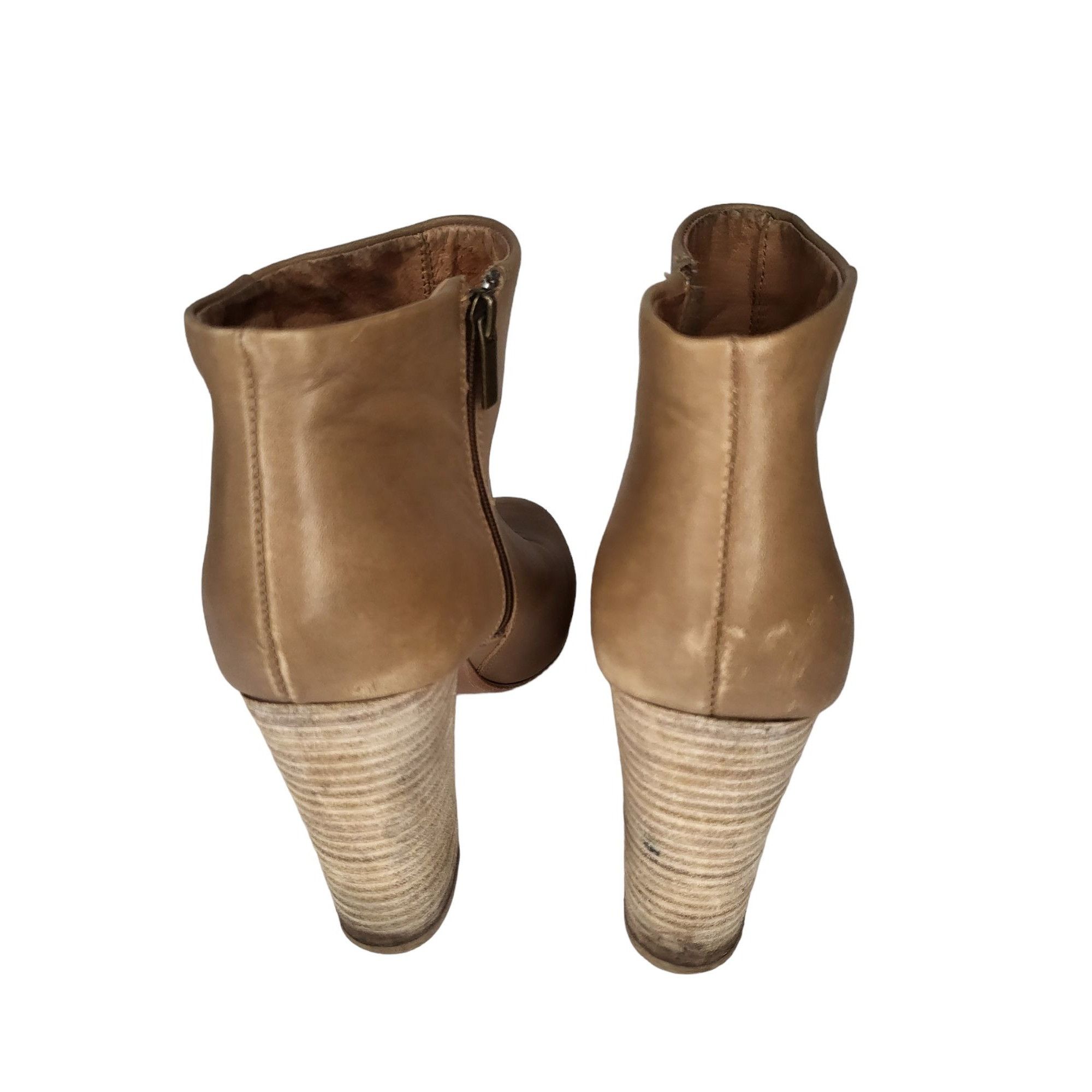Joie Joie Brown Leather Ankle Boots Women Sz 7 US Vero Cuoio Bloc Size US 7 / IT 37 - 3 Thumbnail