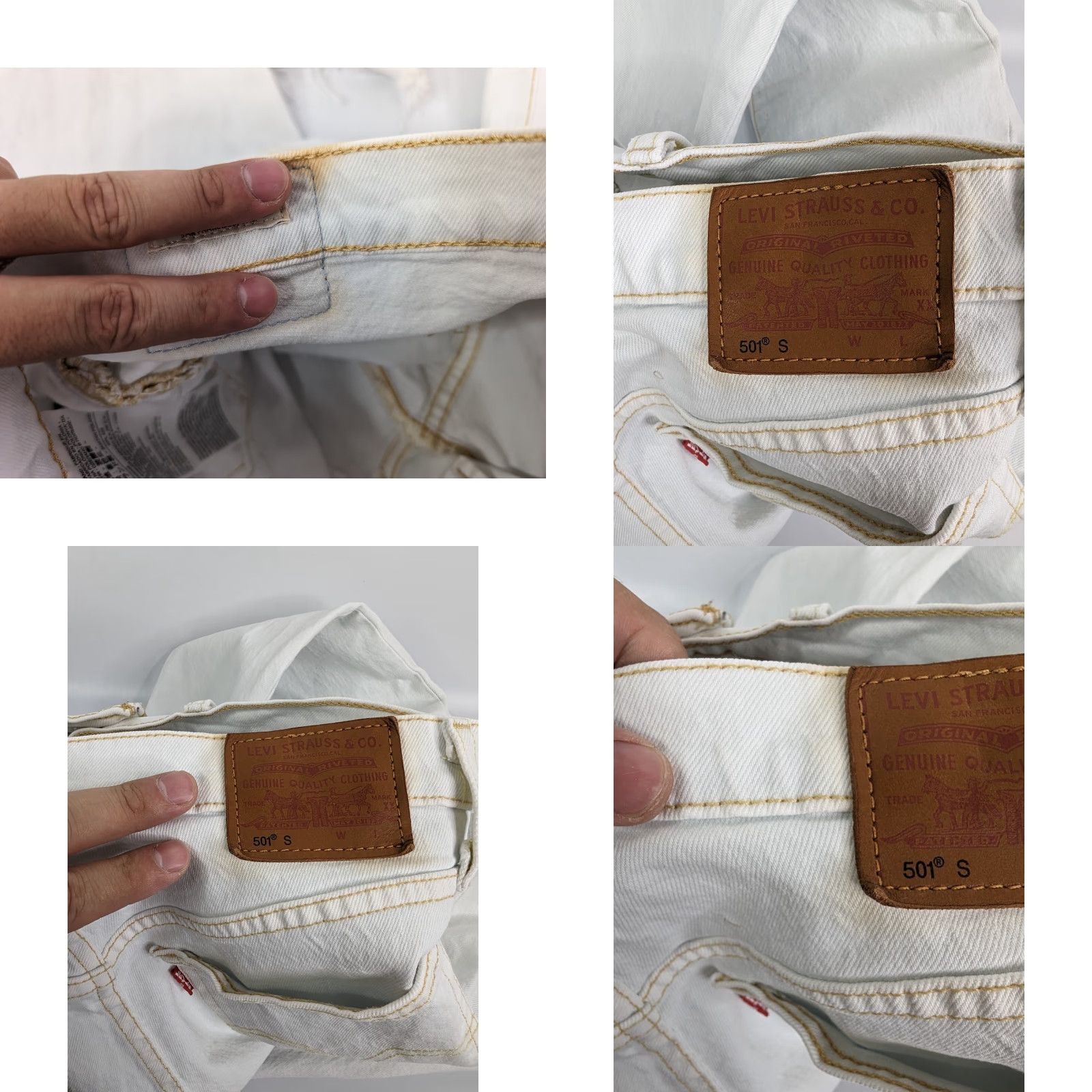 Levi's Levi's 501 S Skinny Jeans White Light Blue Denim 501 Model 26x28 Womens Size 26 Size 26" / US 2 / IT 38 - 9 Thumbnail