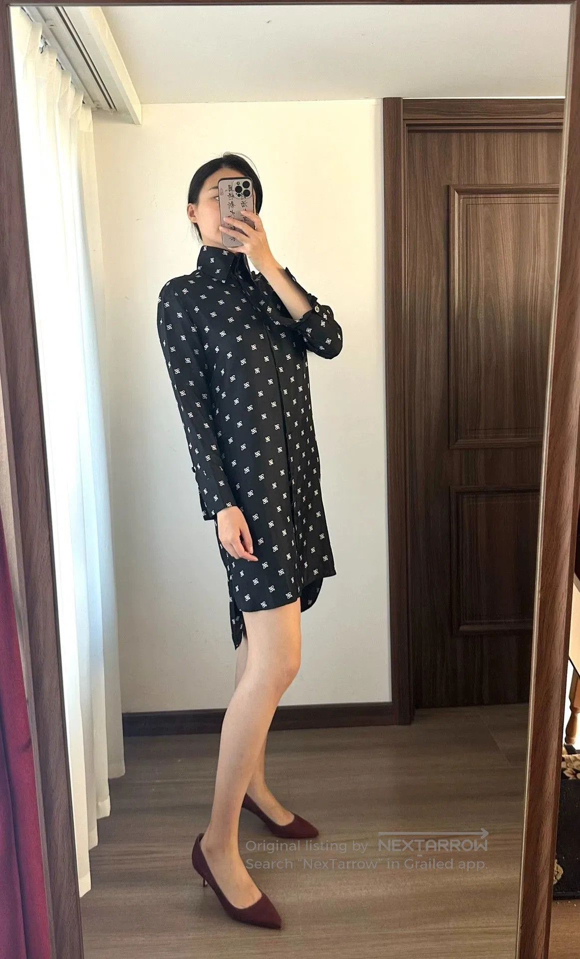 Fendi Fendi Silk Logo Shirt Dress. Size US 36 / EU 52 - 2 Thumbnail