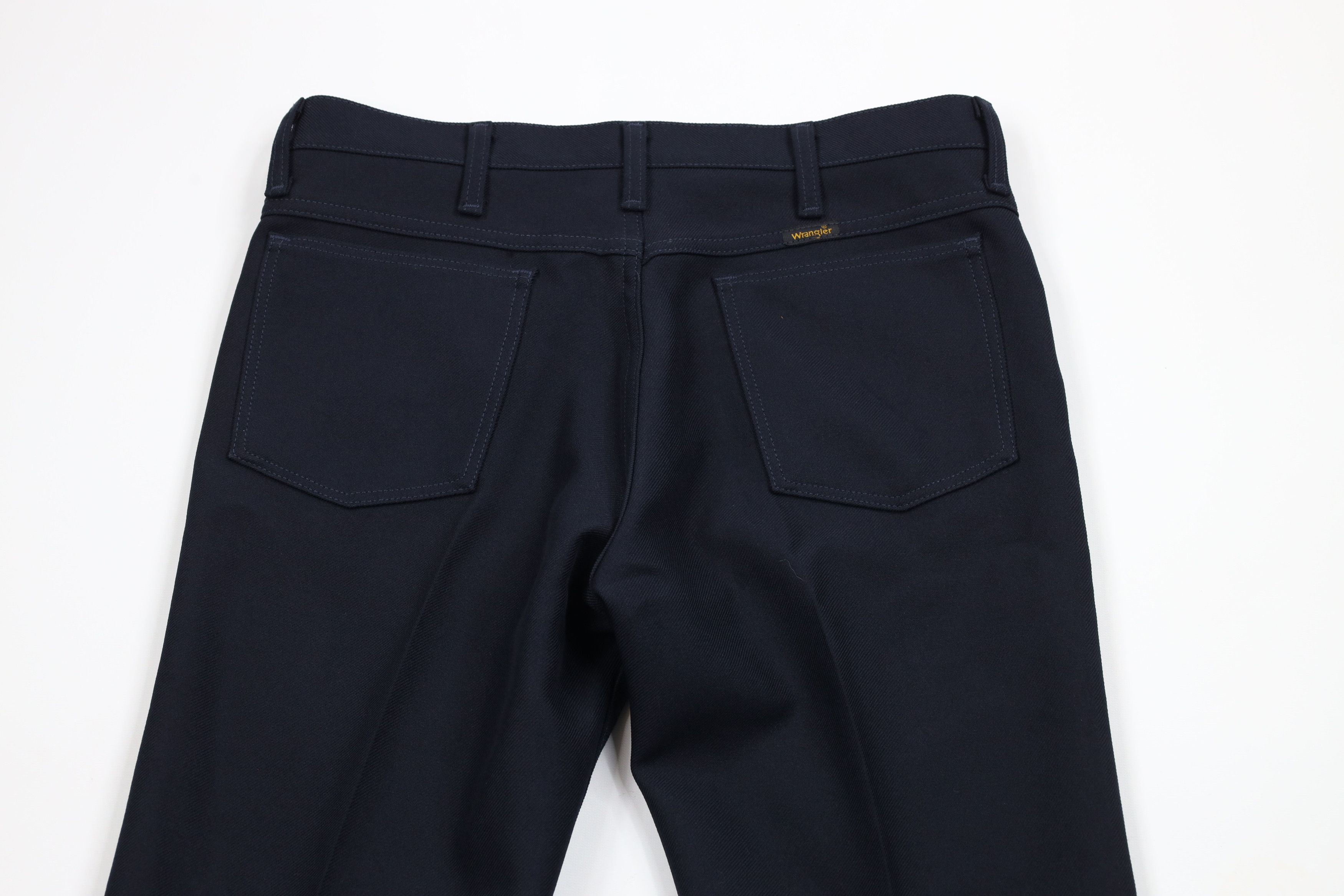 Vintage × Wrangler Vintage 90s Wrangler Bootcut Western Chino Pants Navy Blue Size US 33 - 9 Thumbnail
