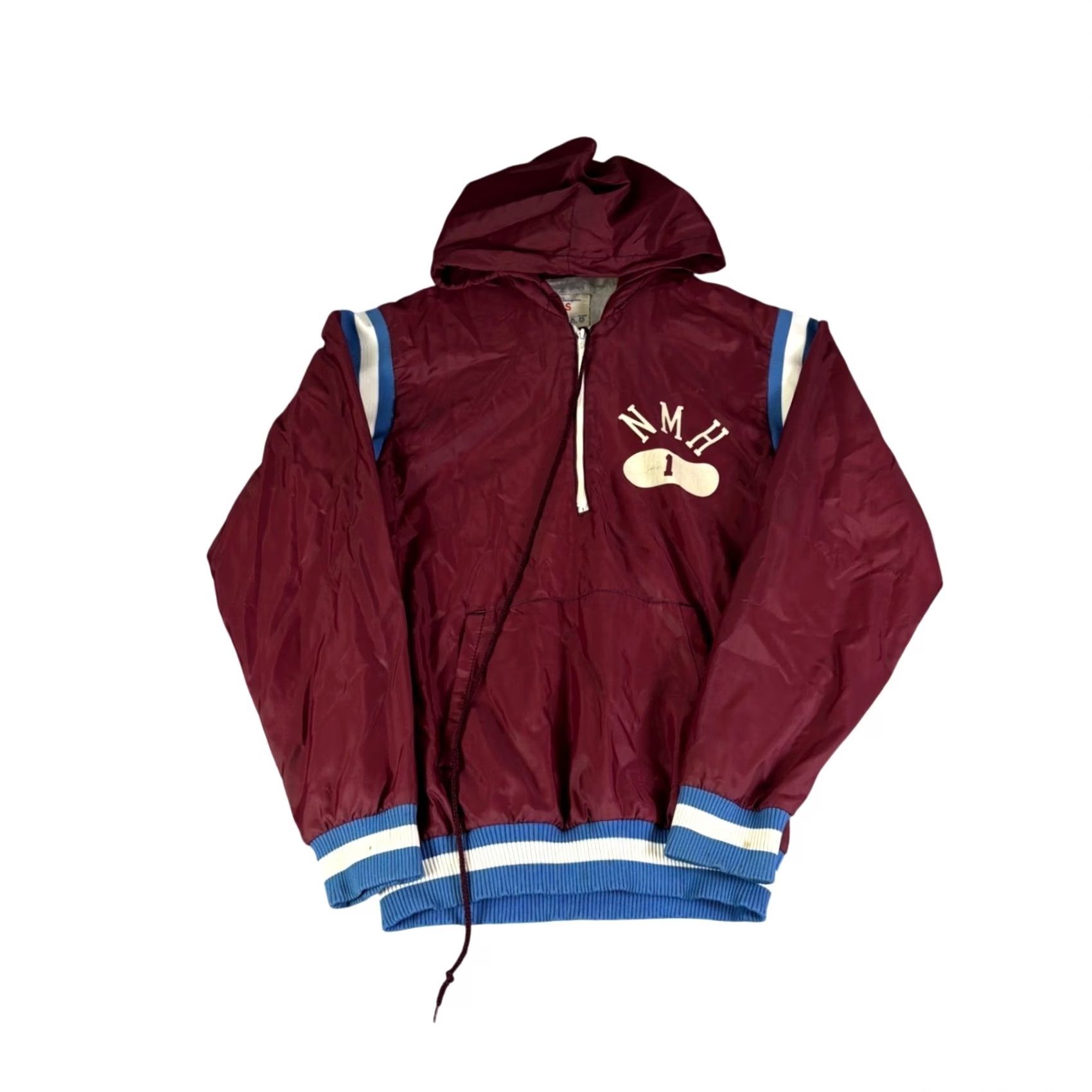 Champion VINTAGE Champion Jacket Windbreaker Mens Small Maroon Zip Hooded Size US S / EU 44-46 / 1 - 2 Thumbnail