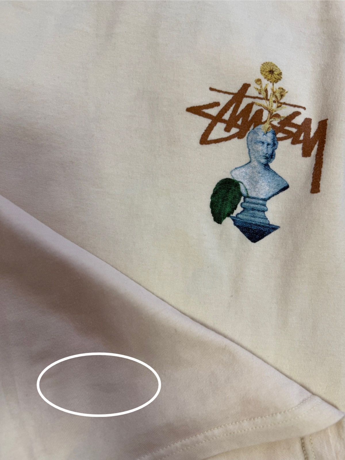 Stussy × Vintage Vintage 90’s Stussy Psychedelic Made In USA T-Shirt Y2K Hype Size US S / EU 44-46 / 1 - 13 Thumbnail