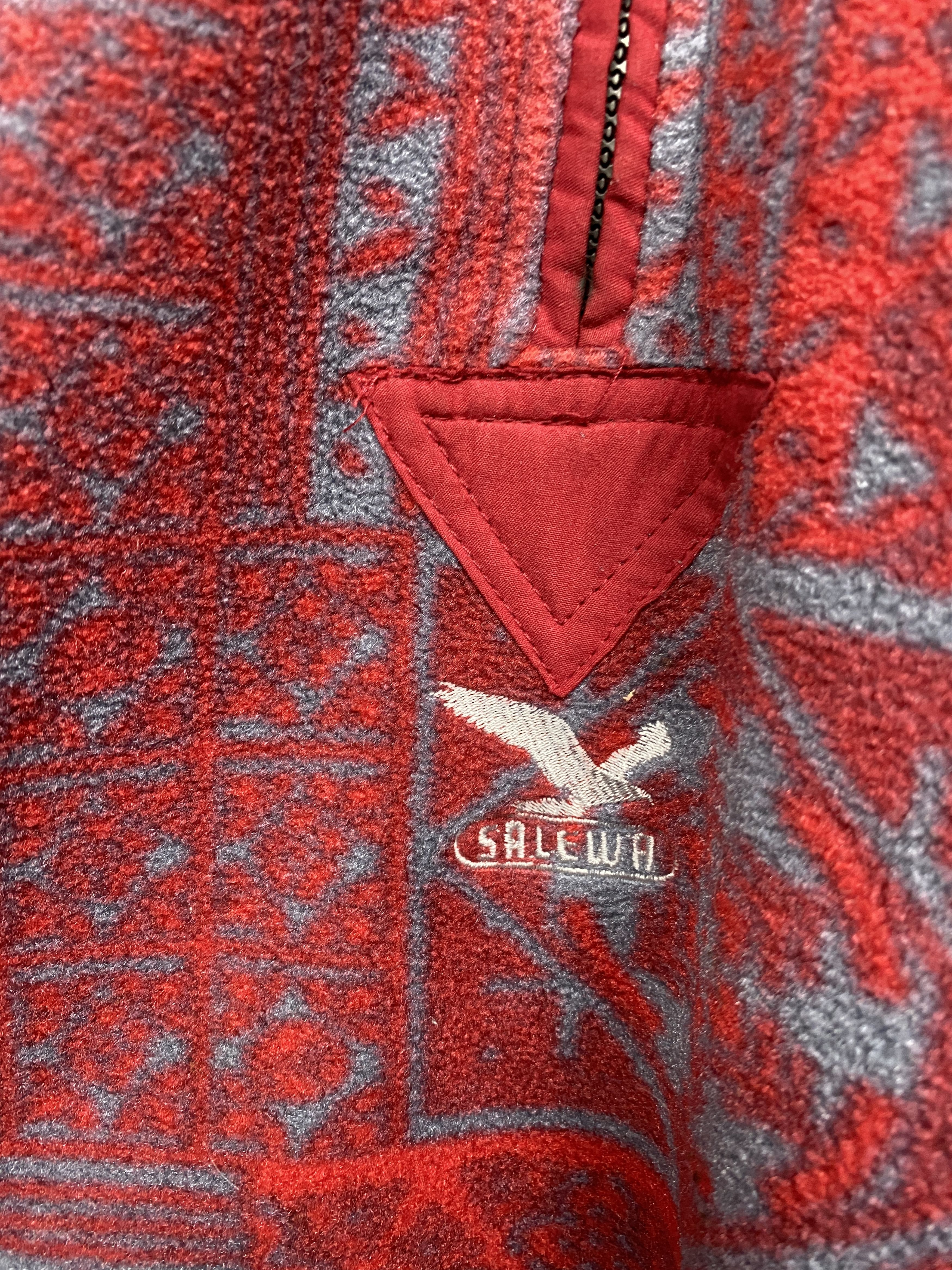 Vintage Salewa 90s Vintage Aztec Fleece Anorak Jacket Size US L / EU 52-54 / 3 - 3 Thumbnail