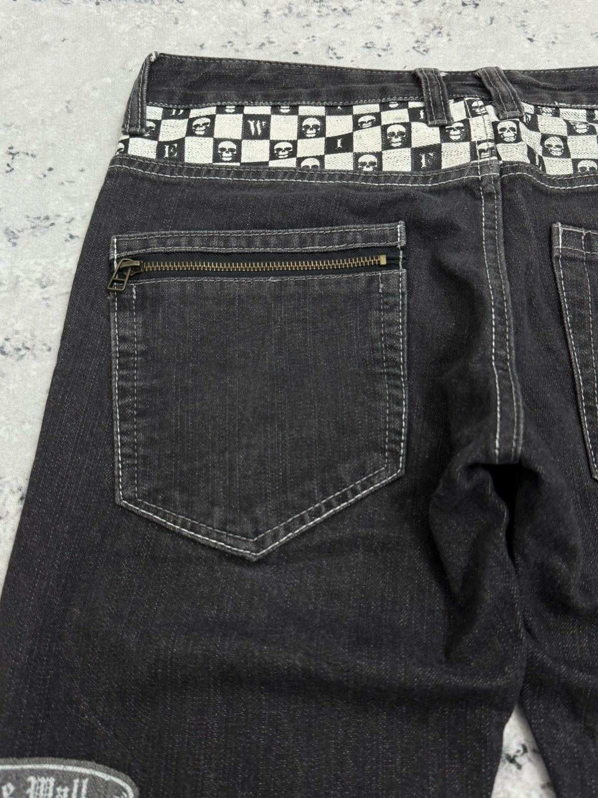 Seditionaries Y2K Wild Life Japan Skull Hexagram Punk Denim Jeans Size US 30 / EU 46 - 13 Thumbnail