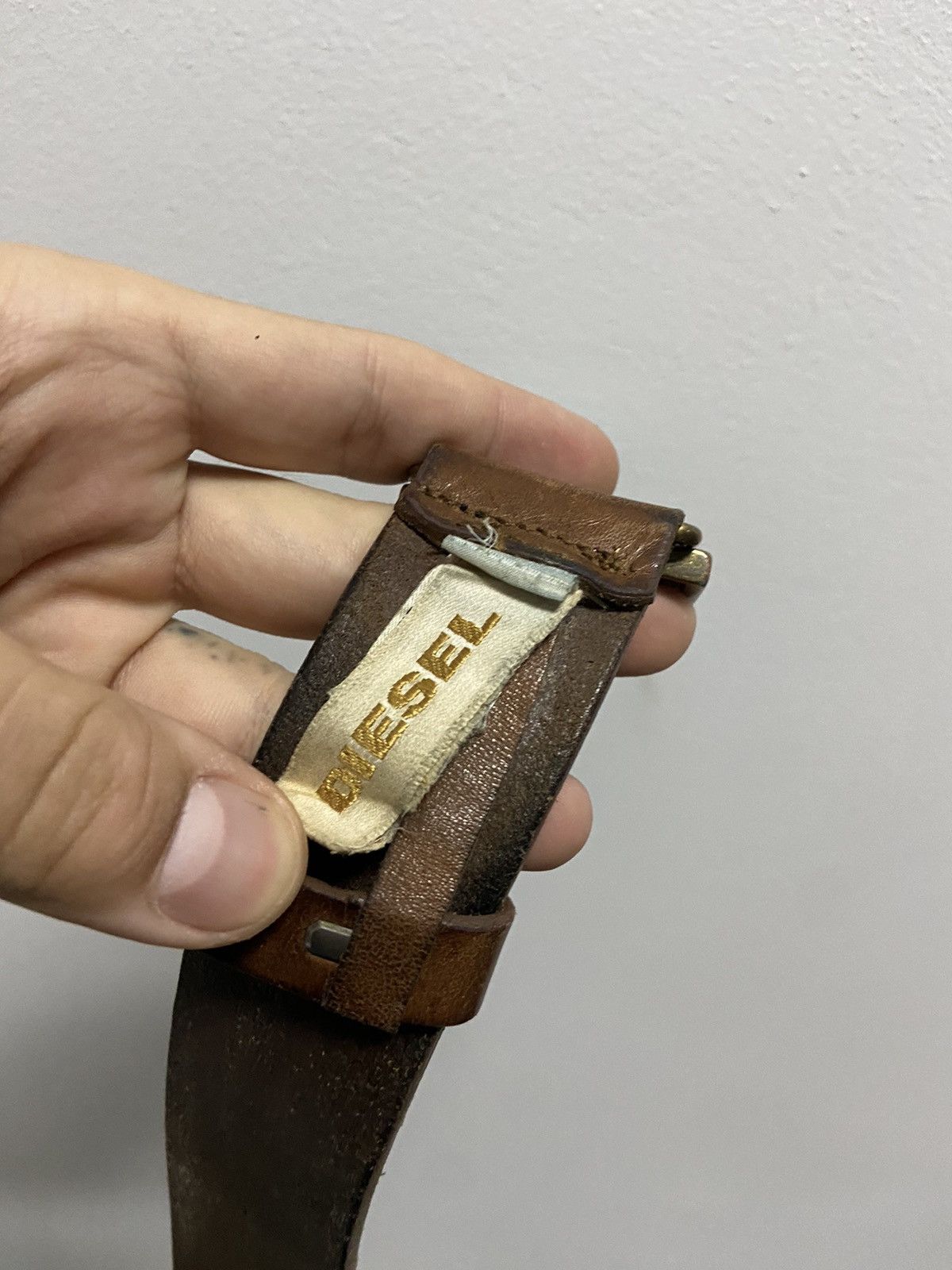 Diesel × Vintage Diesel belt leather vintage made in Italy avant Garde Size ONE SIZE - 5 Thumbnail