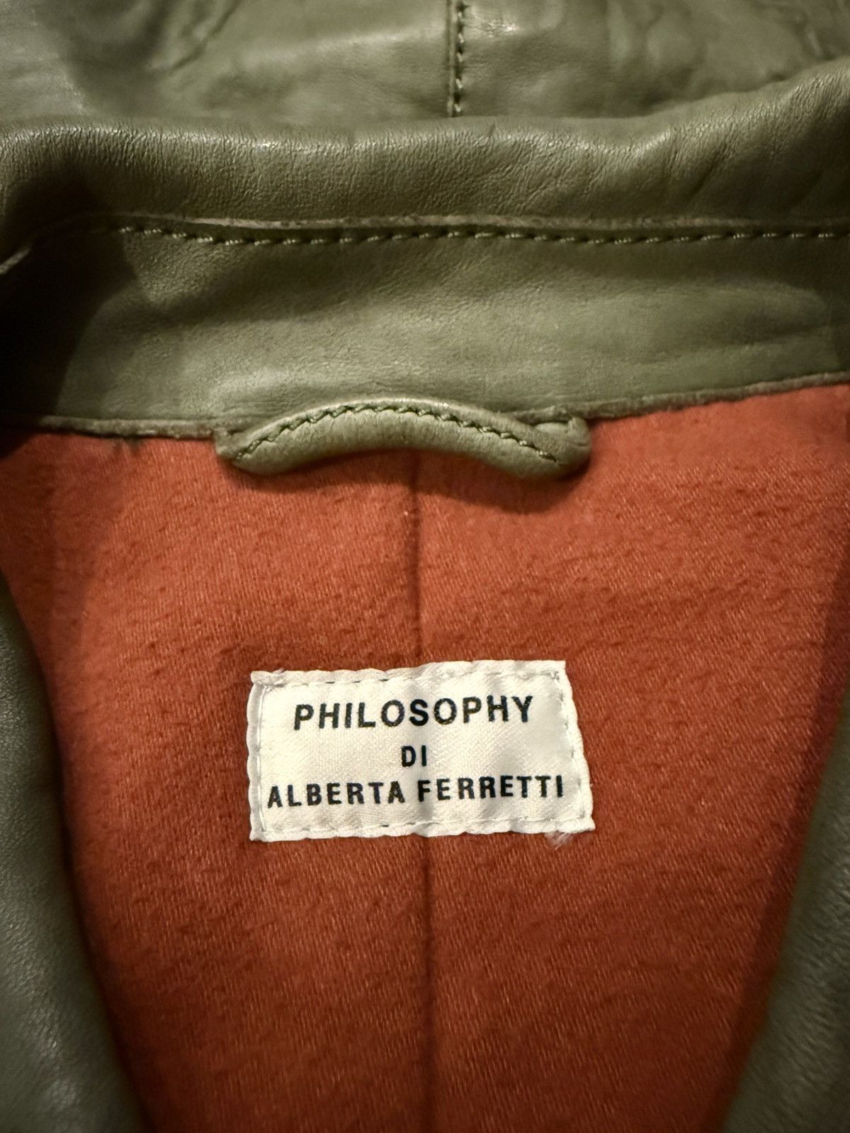 Alberta Ferretti Philosophy DI ALBERTA FERRETTI Vintage Leaher Jacket Archive Size M / US 6-8 / IT 42-44 - 11 Thumbnail