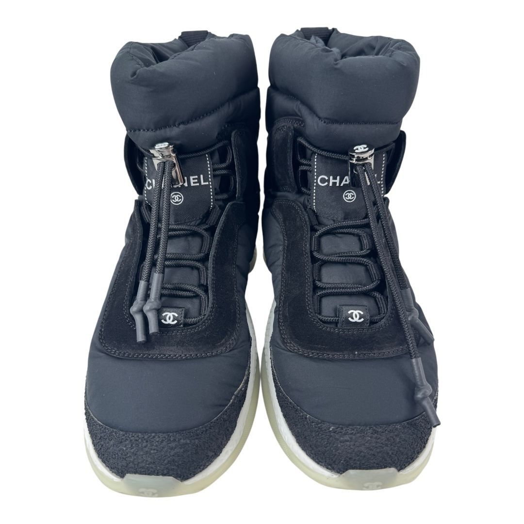 Chanel Chanel Snow Boots – Coco Neige 2021/2022 Nylon Suede Black Size US 8 / IT 38 - 3 Thumbnail