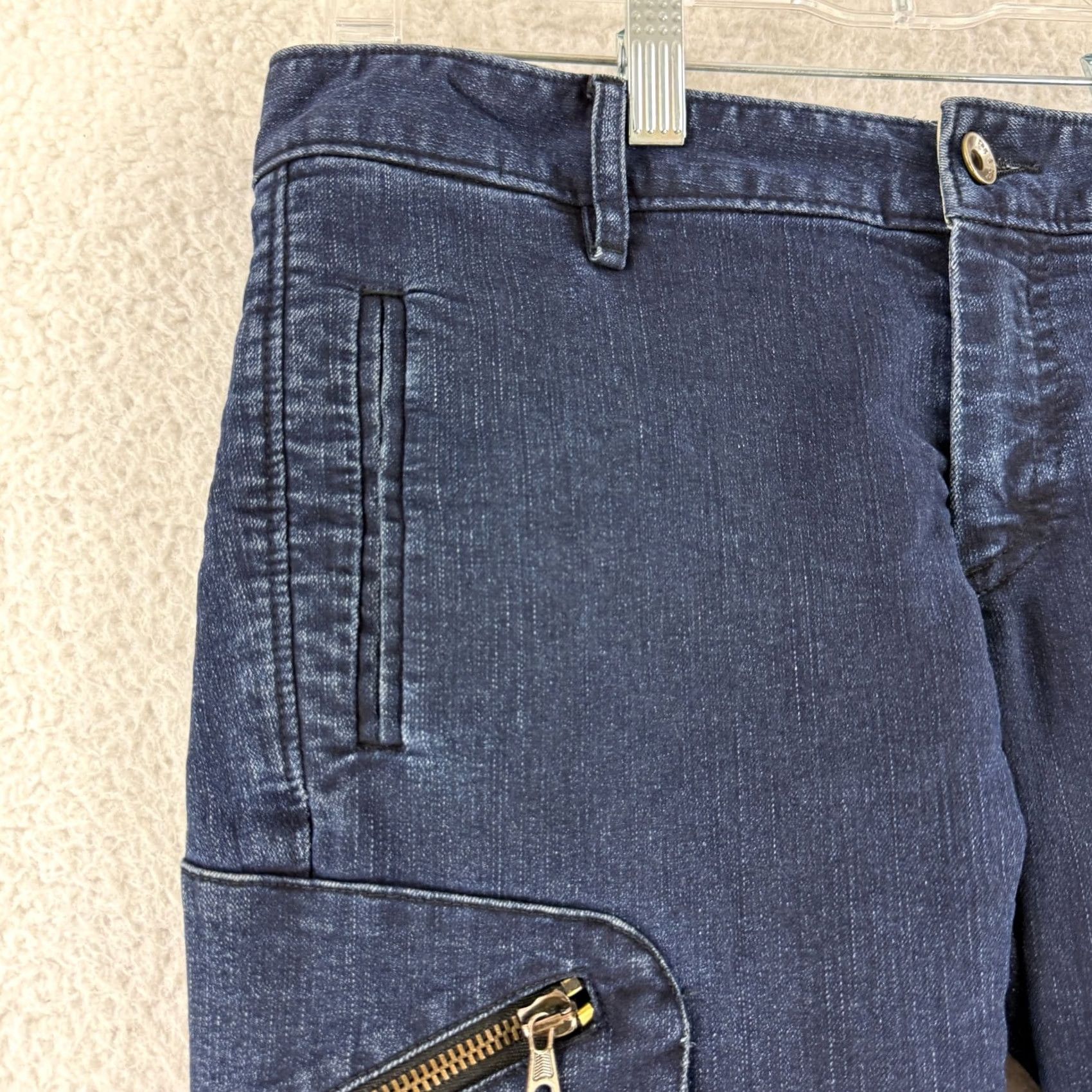 Rag & Bone Rag & Bone Jeans Womens Size 4 Blue Denim Skinny Low Rise Cargo Pocket Zip Size 27" / US 4 / IT 40 - 4 Thumbnail
