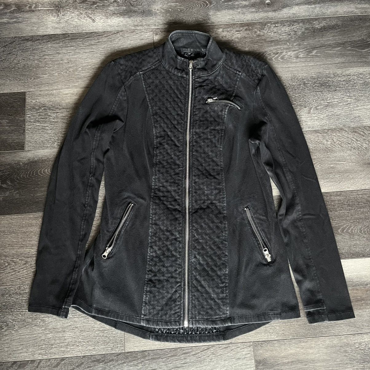 Vintage Vintage 2000s Liverpool Jeans Company Quilt Biker Zip Jacket Size M / US 6-8 / IT 42-44 - 1 Thumbnail
