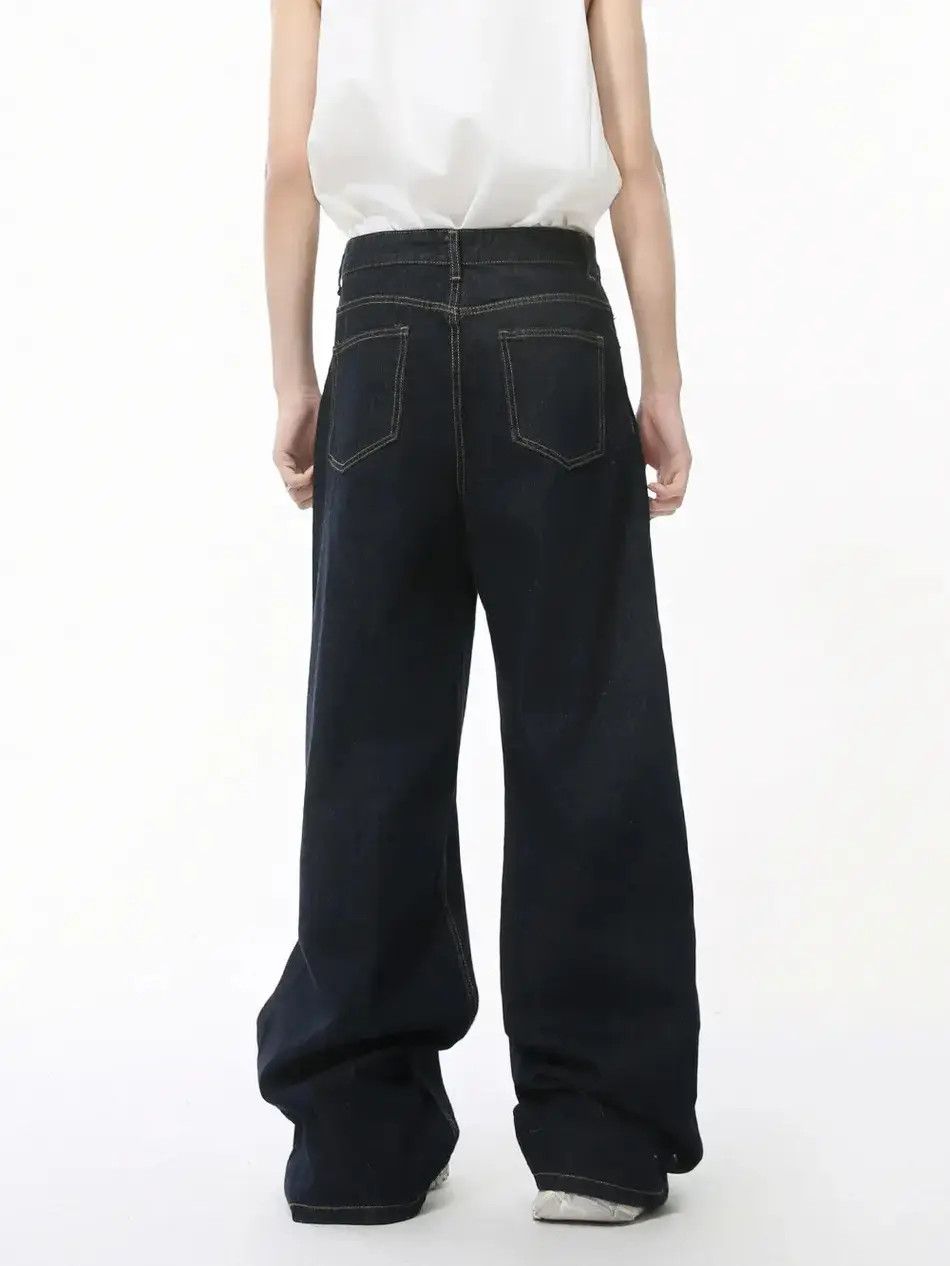 Japanese Brand Retro wide leg straight leg jeans Size US 32 / EU 48 - 2 Thumbnail