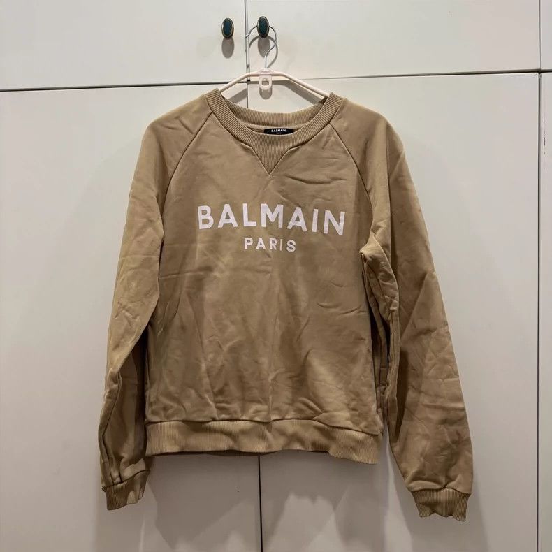 Balmain Balmain Logo Print Long Sleeve Sweatshirt Size US S / EU 44-46 / 1 - 1 Thumbnail