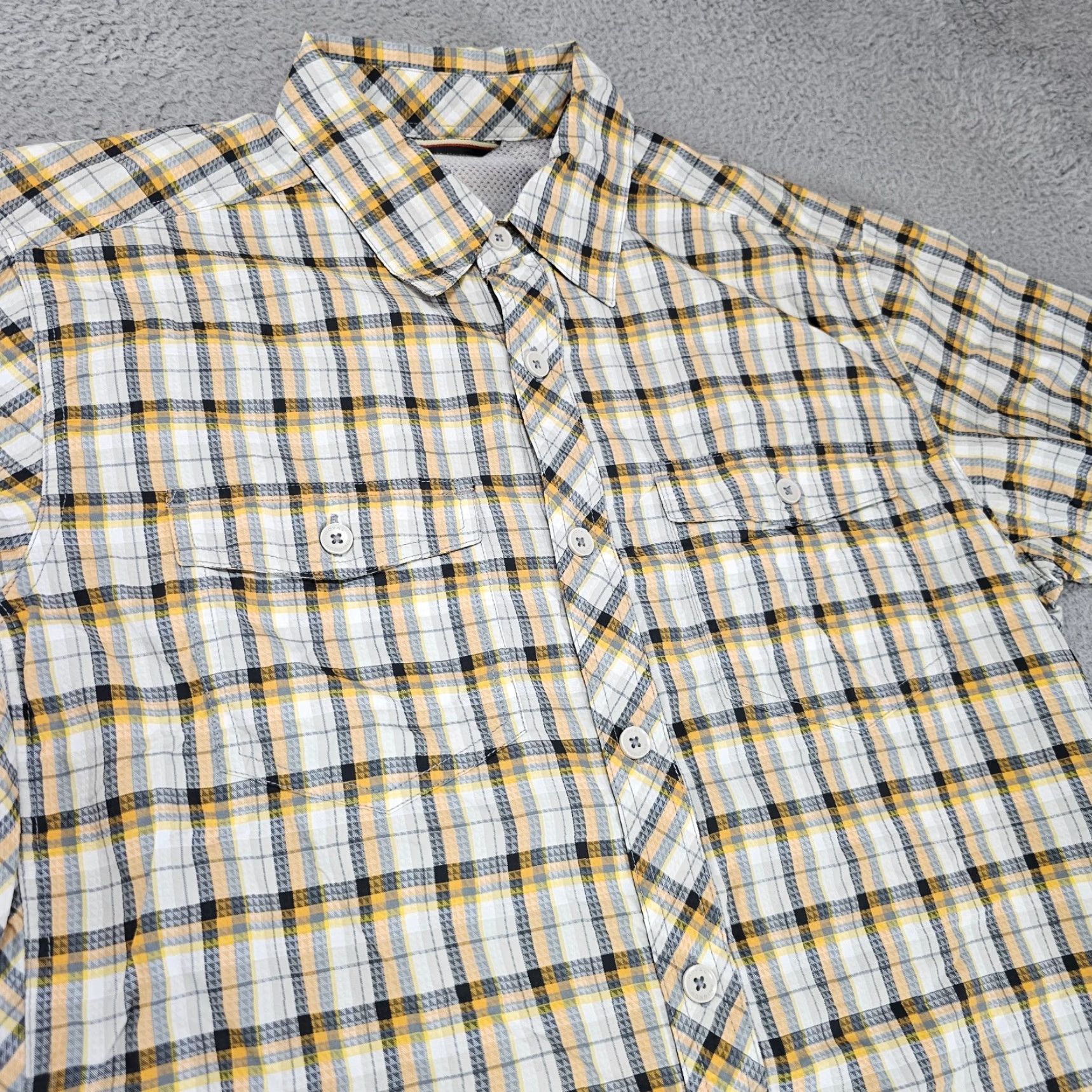 Royal Robbins Royal Robbins Shirt Mens S Yellow Check Short Sleeve Button-Up Size US S / EU 44-46 / 1 - 2 Thumbnail