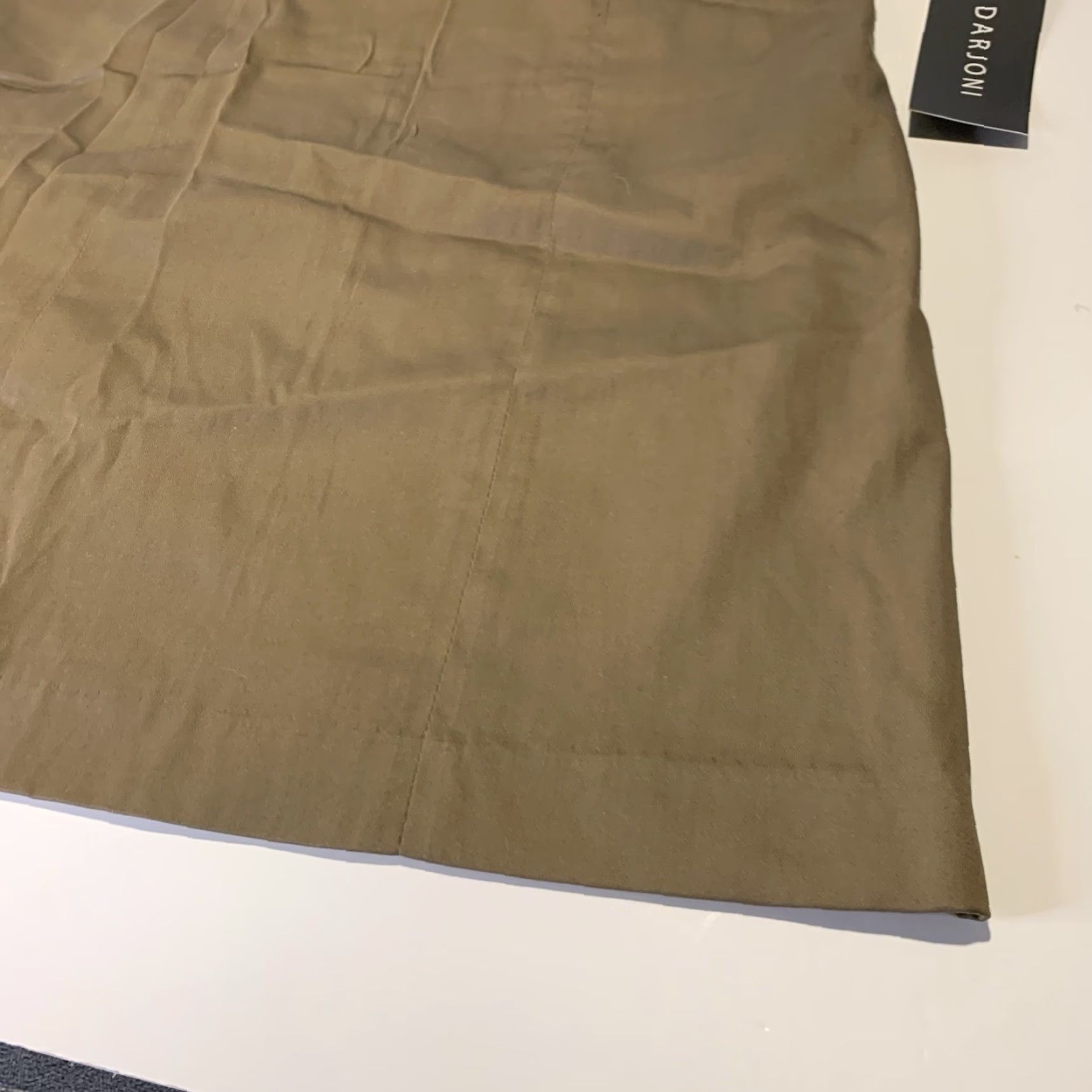 Vintage Women's Cotton Spandex A-Line Short Skirt Size 2 Tan Brown Button Front Casual Travel Size 26" / US 2 / IT 38 - 7 Thumbnail