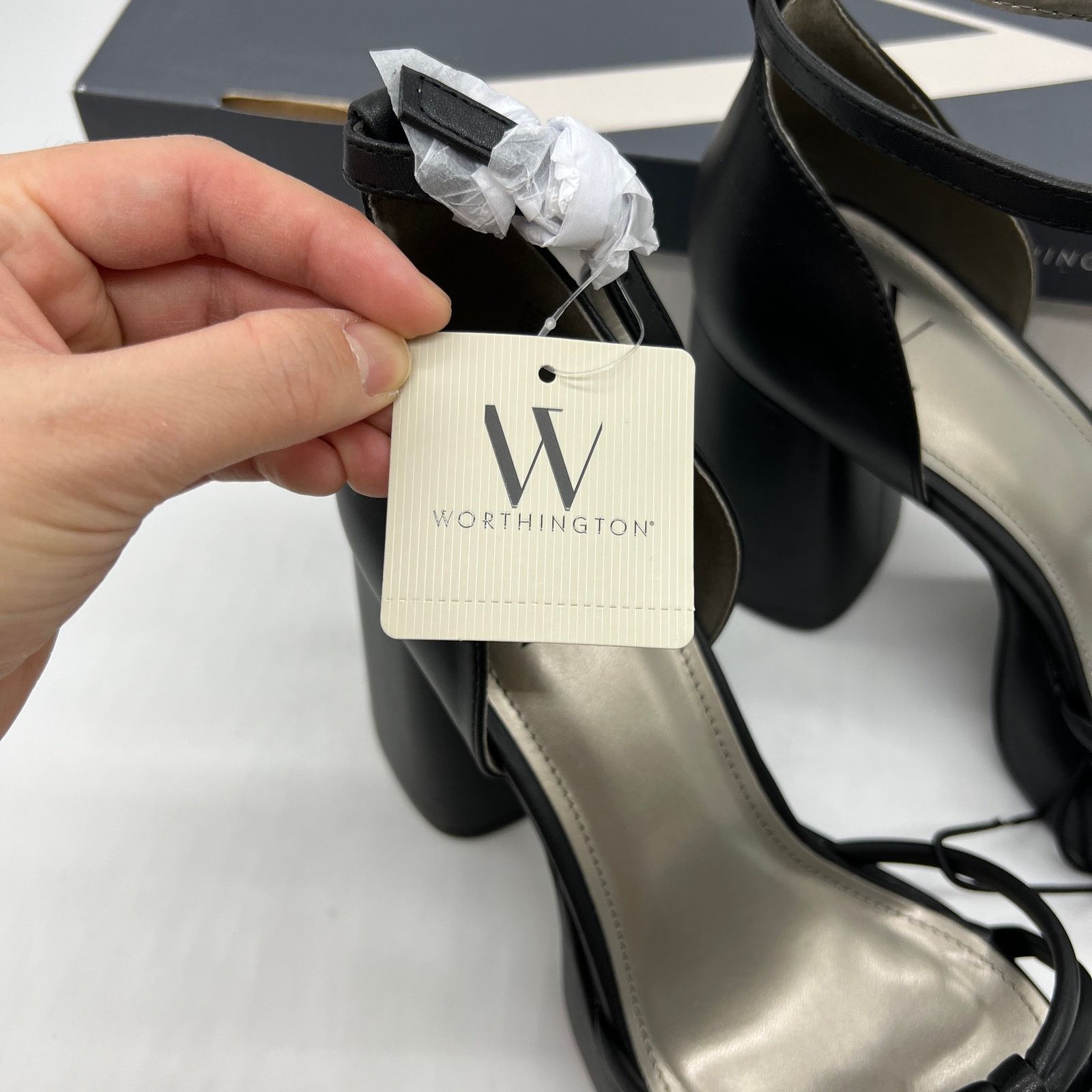 Other Worthington Womens Ellsworth Heeled Sandals Black Size 9.5M Size US 9.5 / IT 39.5 - 6 Thumbnail