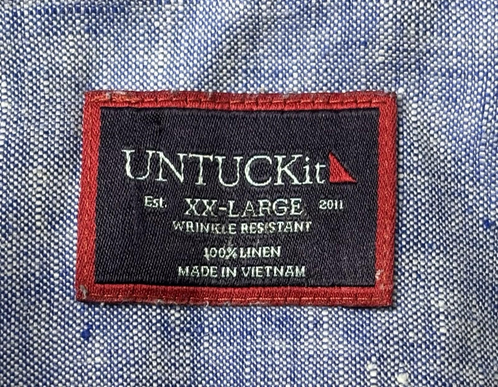 UNTUCKit Untuckit Shirt Men's 2XL Cameron Linen Button Down Size US XXL / EU 58 / 5 - 2 Thumbnail